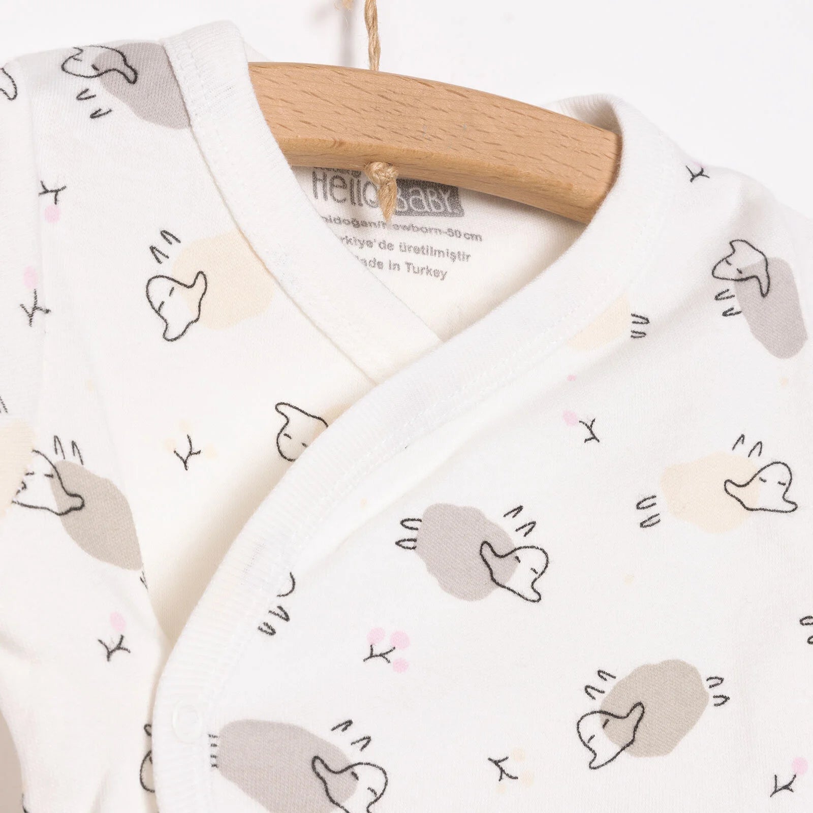 HelloBaby Girl Wrapover Top - Footed Bottom - Ecru - ebebek - Black Friday