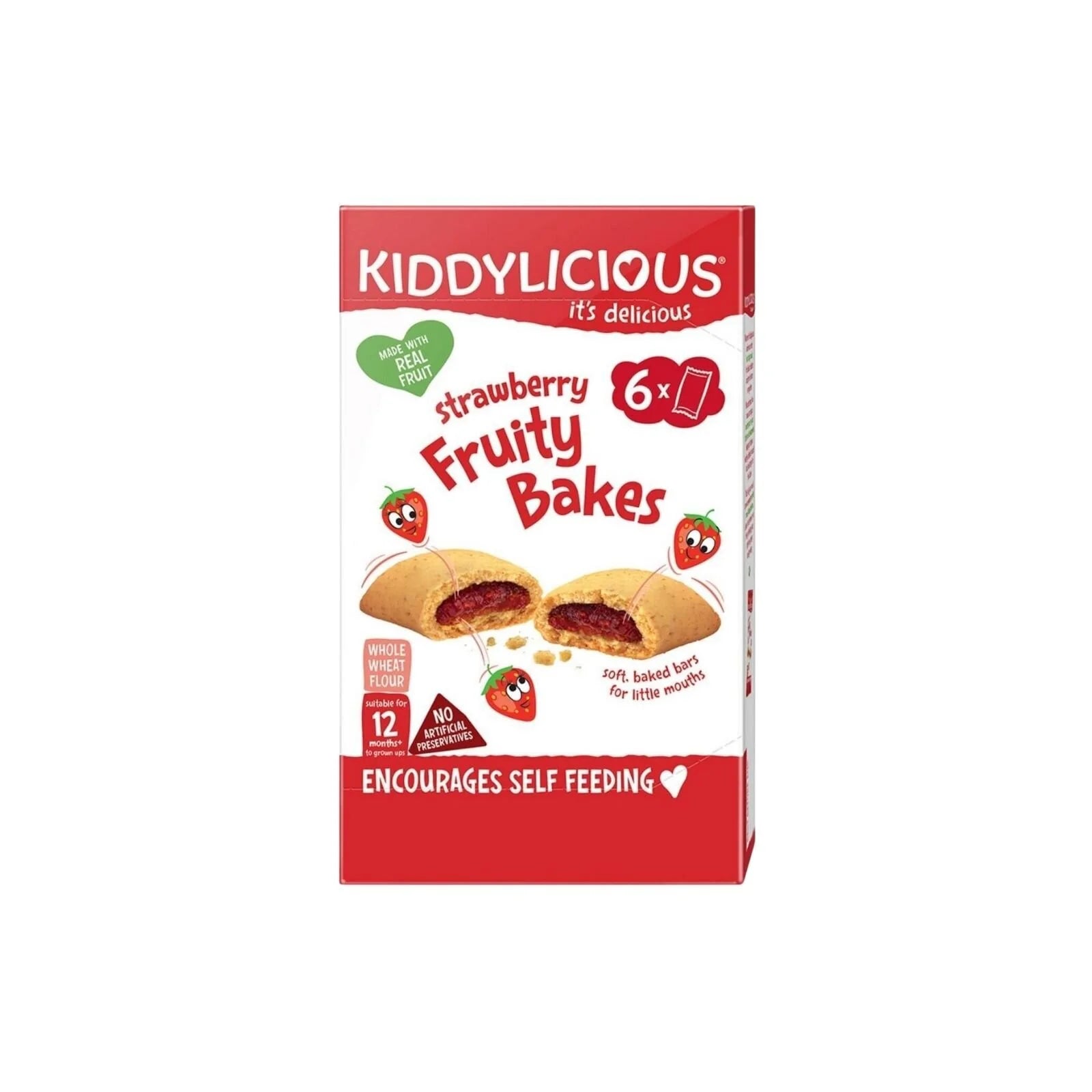 Kiddylicious Strawberry Fruity Bakes 12+ months 132g (6x22g) - ebebek - Black Friday
