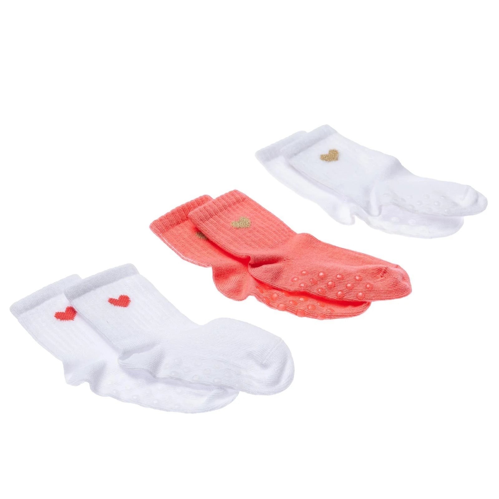 HelloBaby Girl Non - Slip Baby Socks 3 Pck - White - ebebek - Black Friday