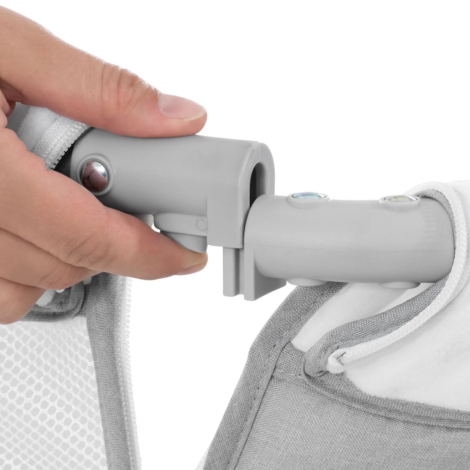 Hauck Face to Me 2 Bedside Crib - Melange Grey - ebebek - Black Friday