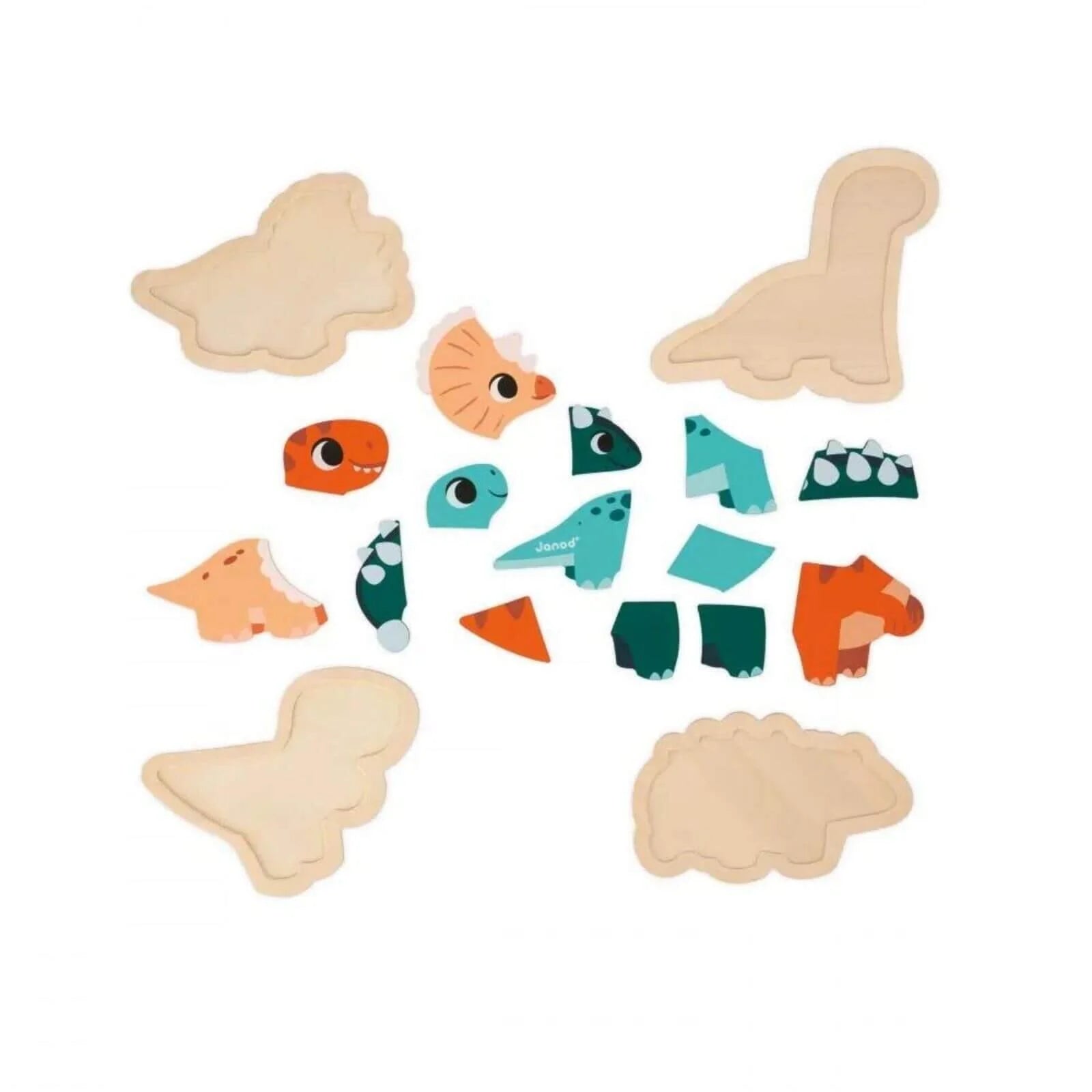 Janod 4 Progressive Puzzles Dino - ebebek - Black Friday
