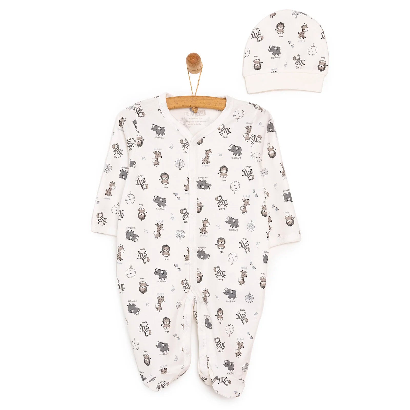 HelloBaby Newborn Baby Cute Animals Romper - Ecru - ebebek - Black Friday