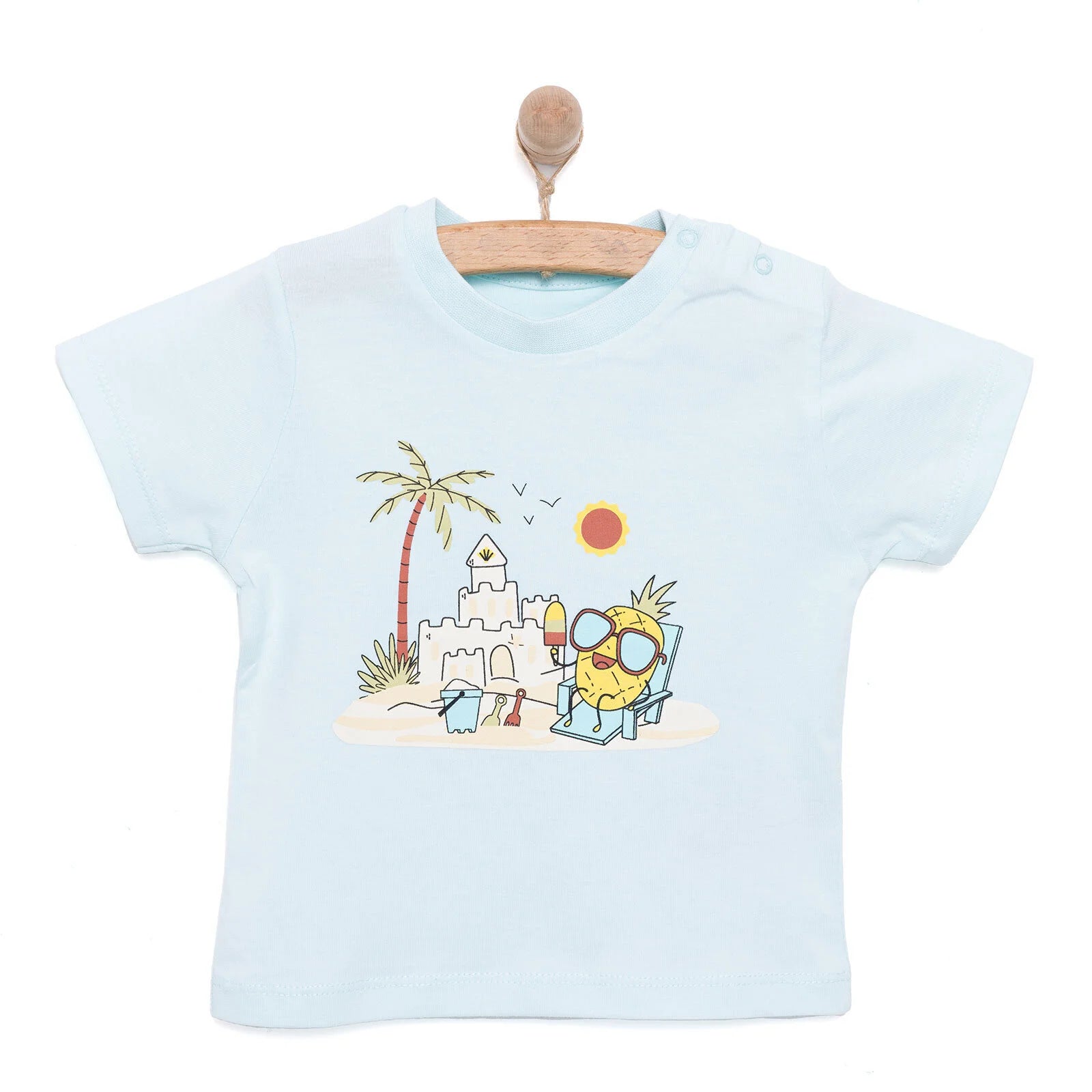 HelloBaby Basic Baby Boy T-Shirt - Light Blue - ebebek - Black Friday