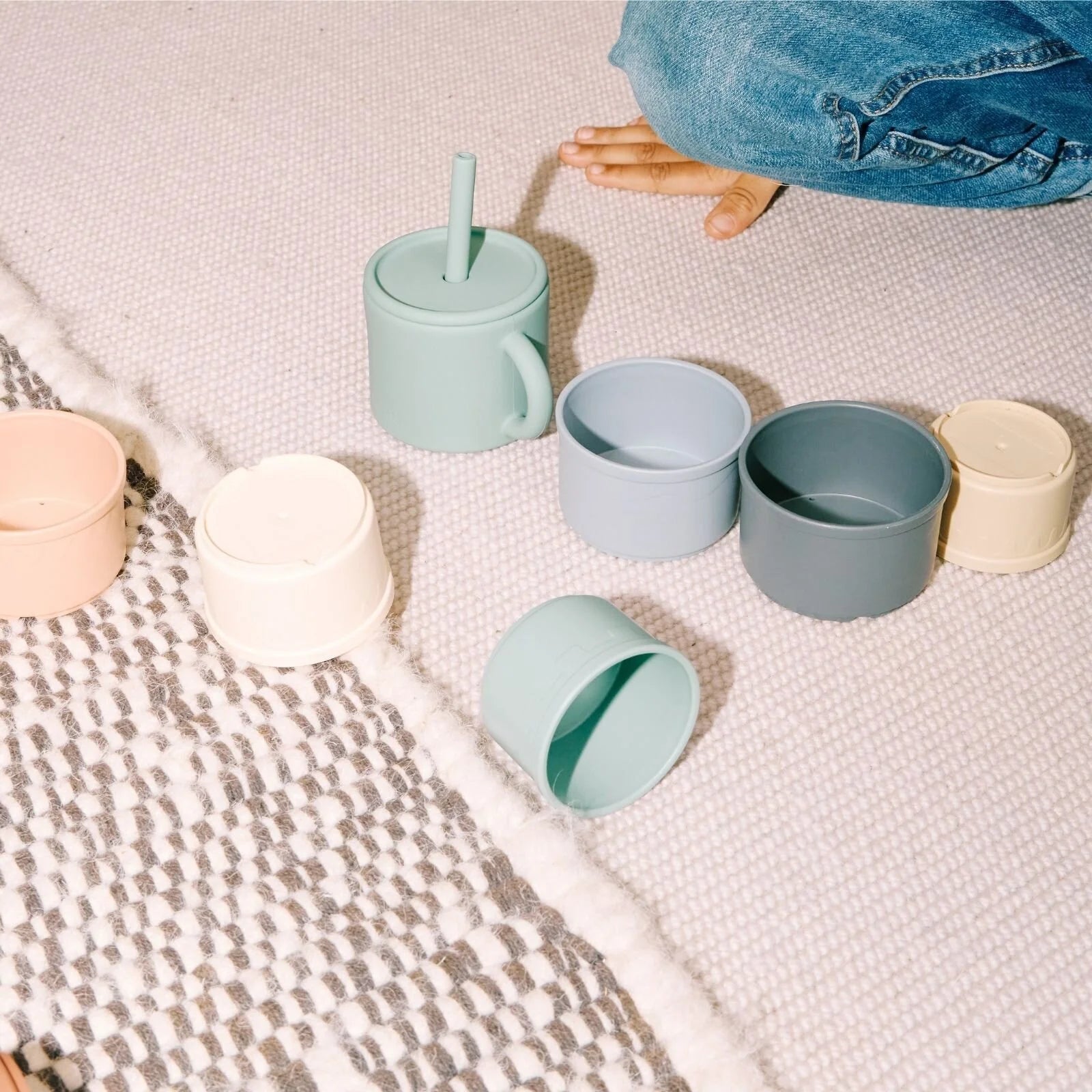 Pippeta Silicone Cup with Straw - Sea Salt - ebebek - Black Friday