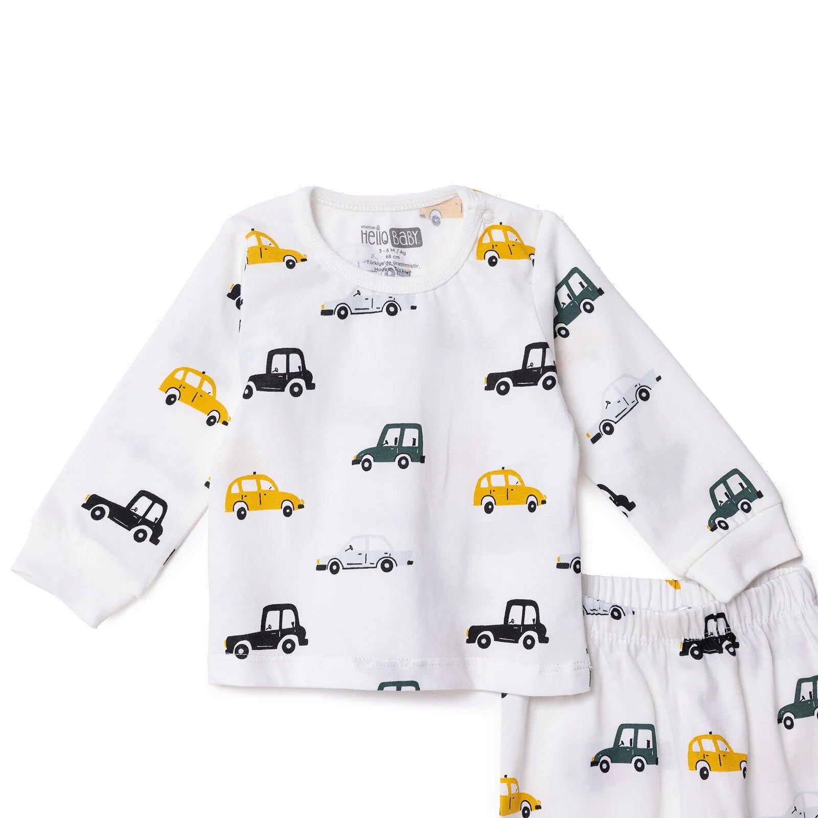 HelloBaby Long Sleeve Pyjamas Set - Ecru - ebebek - Black Friday