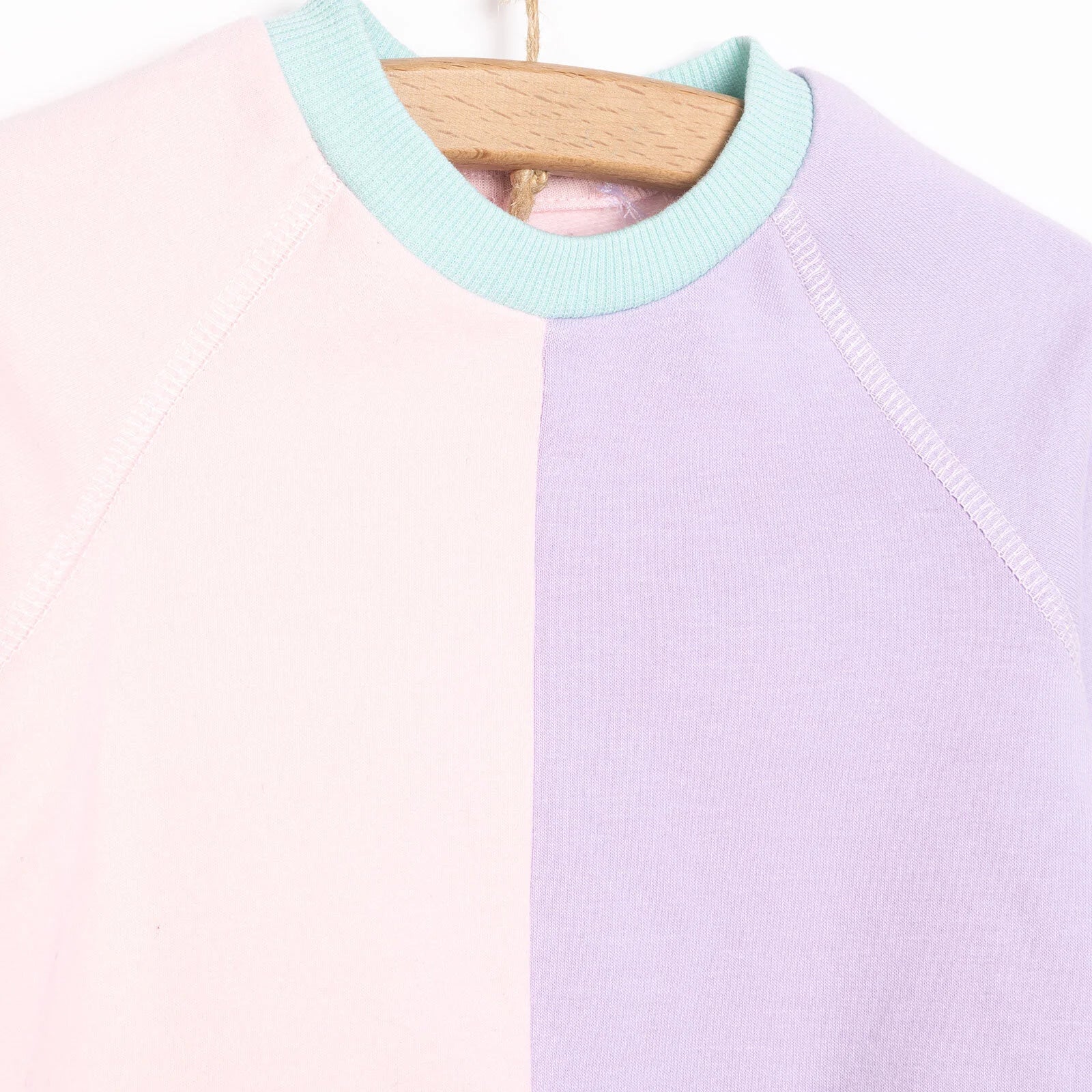 HelloBaby Newborn Colour Block Sweatshirt - Light Pink - ebebek - Black Friday