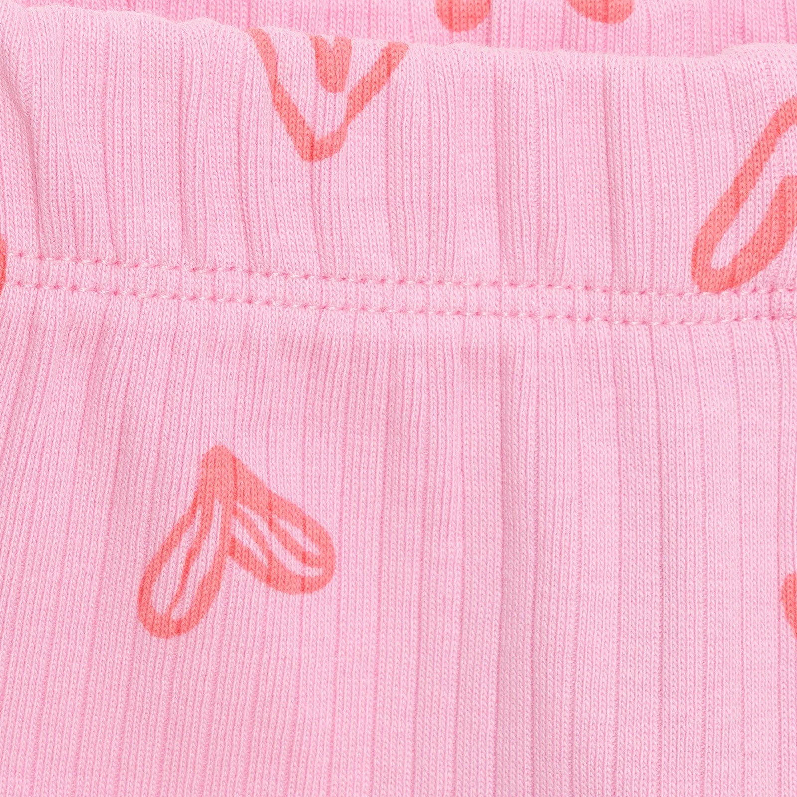 HelloBaby Girl Heart Patterned Flare Leggings - Pink - ebebek - Black Friday