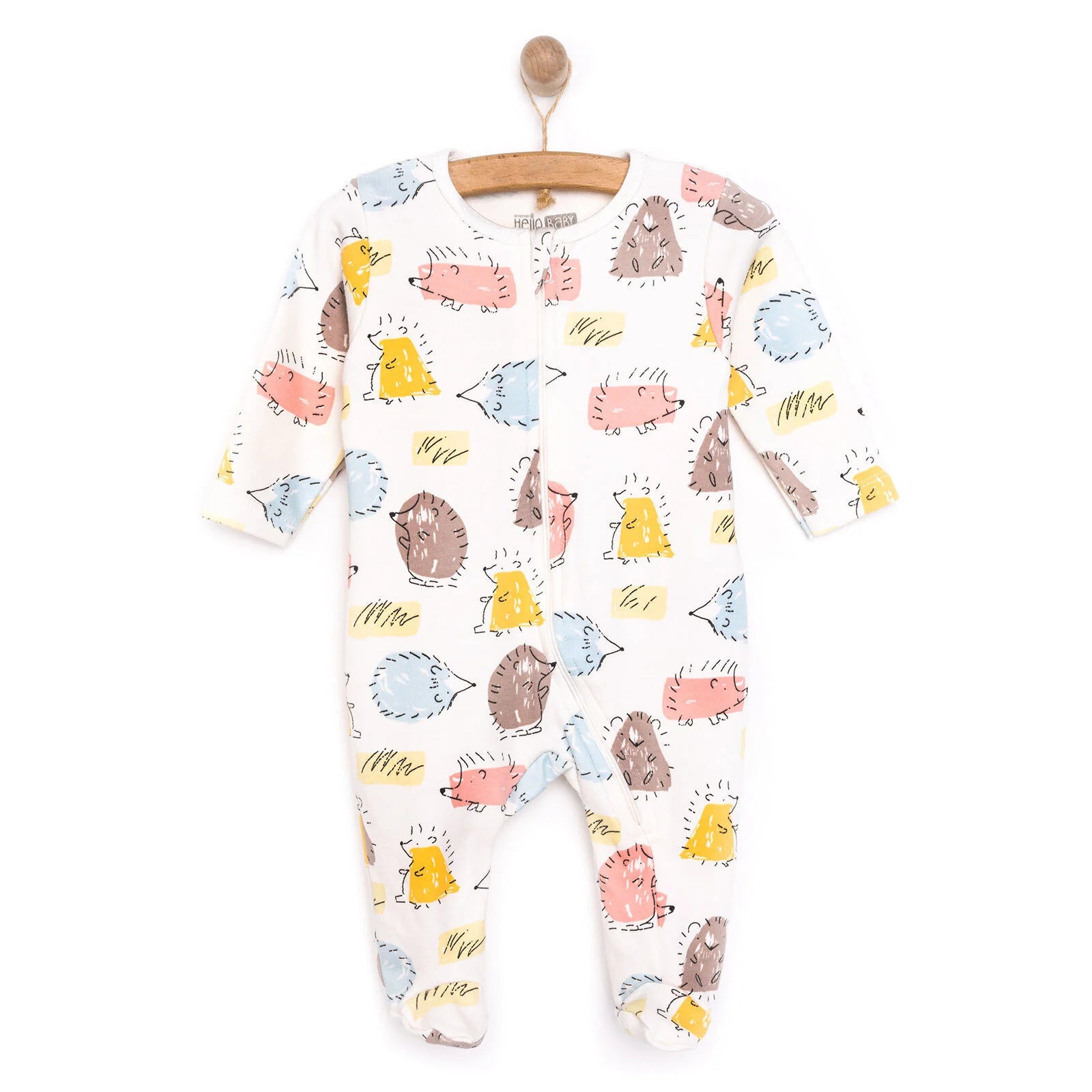 HelloBaby Newborn Unisex Footed Jumpsuit - Ecru - ebebek - Black Friday