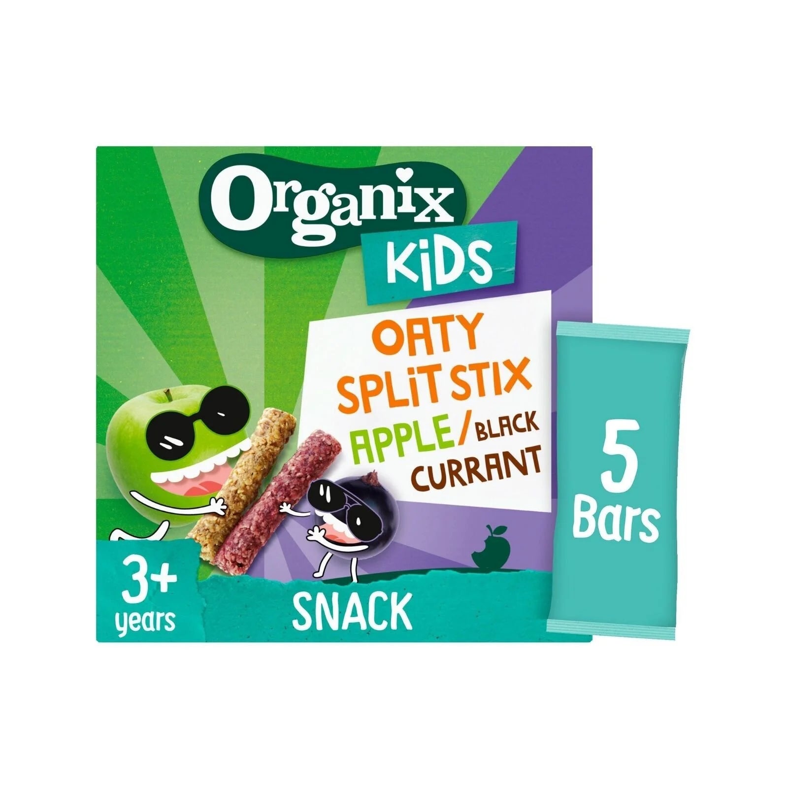 Organix Kids Apple Black Currant Oaty Split Stix Bars 3+ years 115g (5x23g) - ebebek - Black Friday