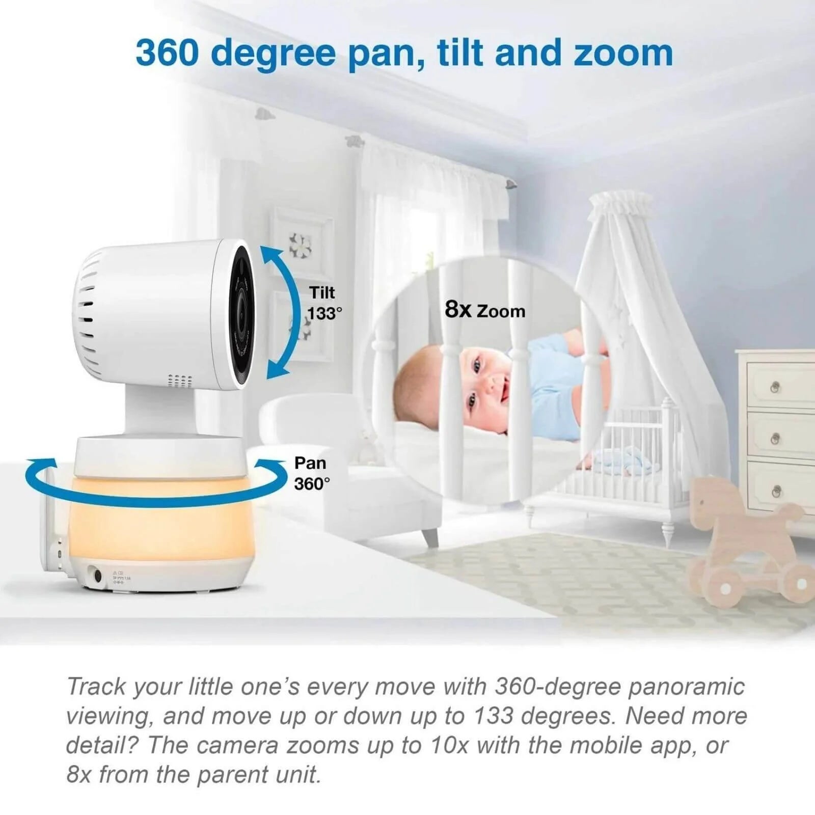 VTech RM7767HD 7inch Smart Wi - Fi Baby Monitor - ebebek - Black Friday