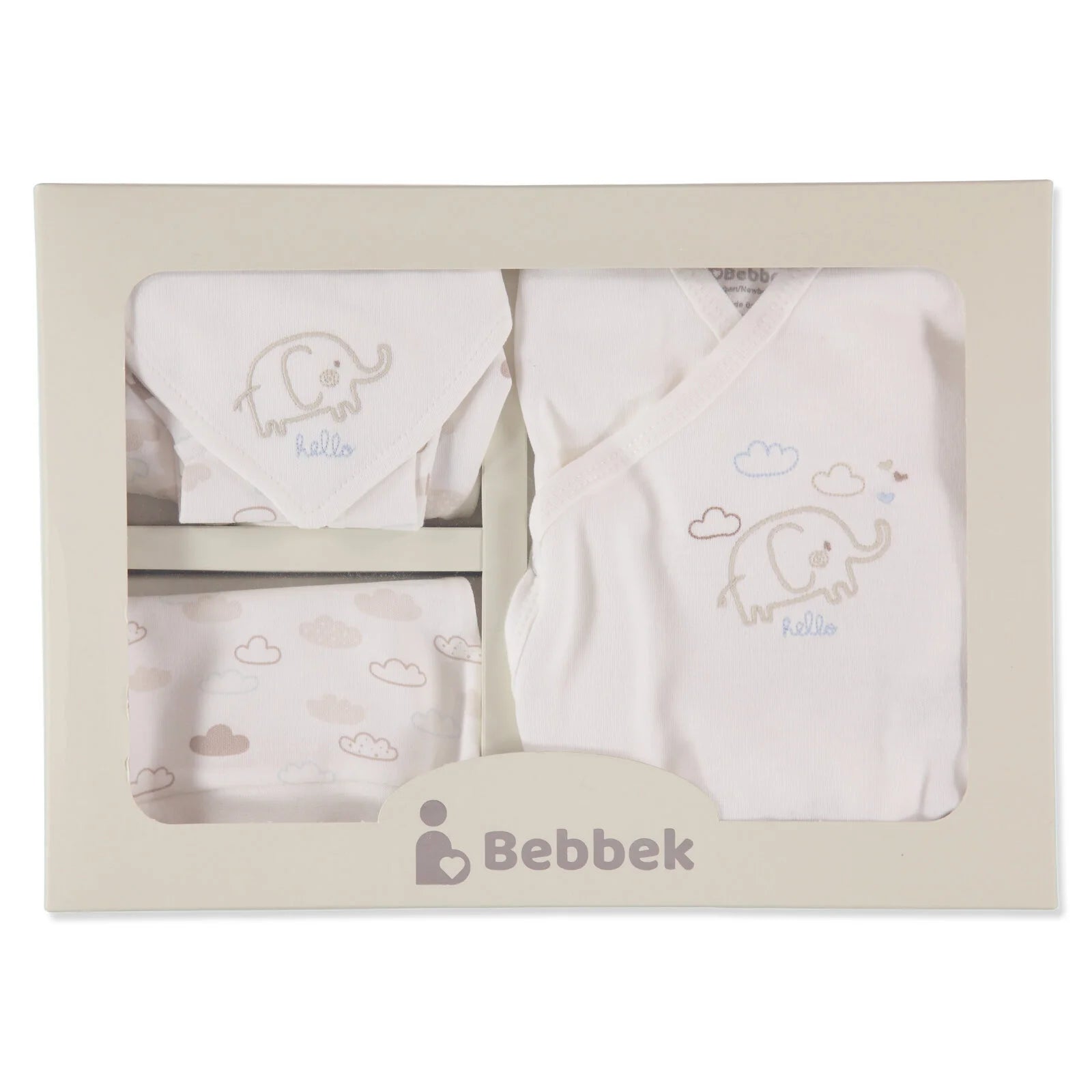 Bebbek Baby Boy 5 Pcs Newborn Starter Set - Ecru - ebebek - Black Friday