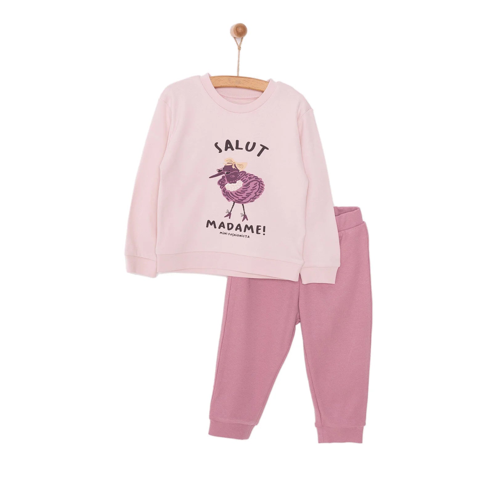 HelloBaby Basic Girl Madame Printed Jogging Set - Pink - ebebek - Black Friday