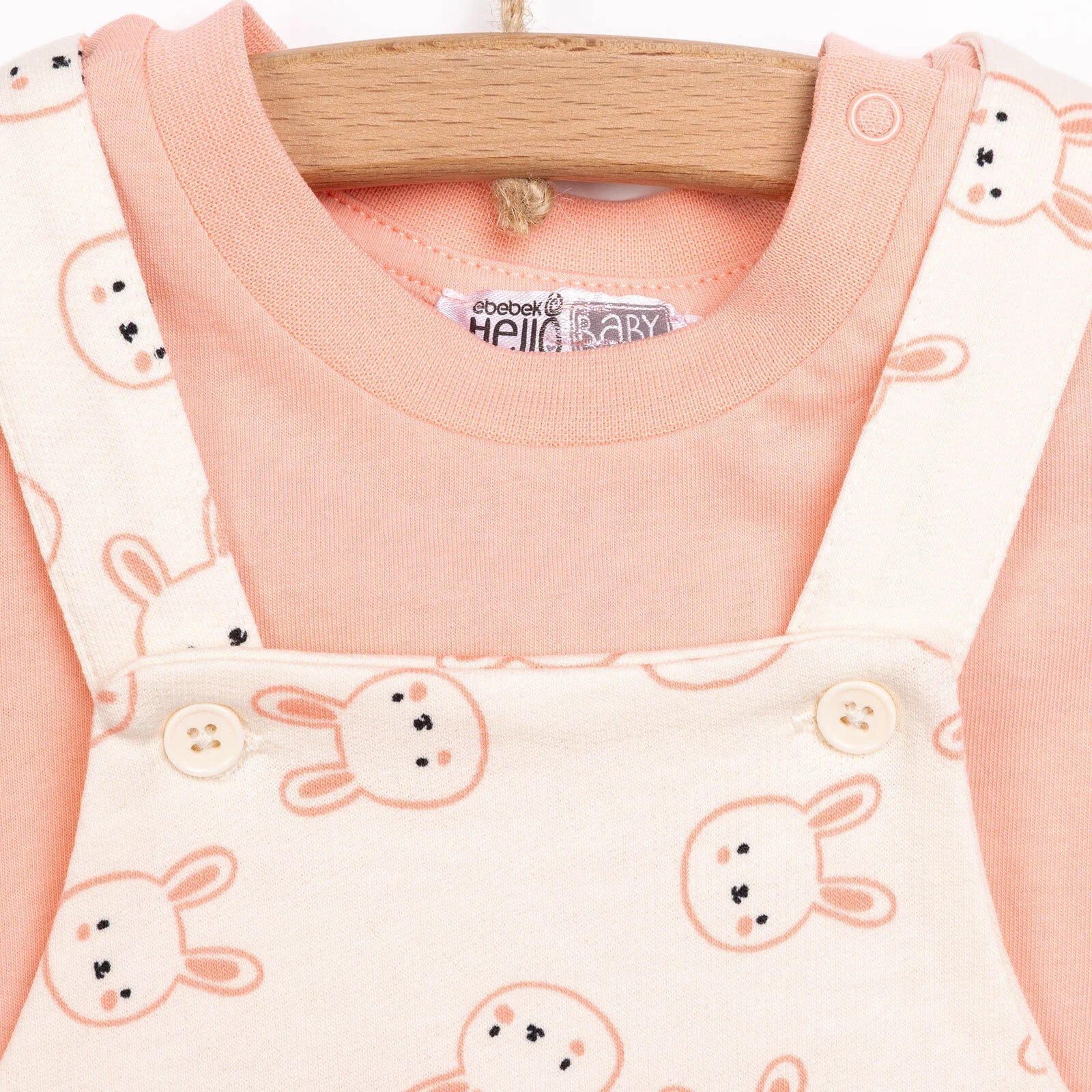 HelloBaby Girl Overalls T-shirt - Coral - ebebek - Black Friday