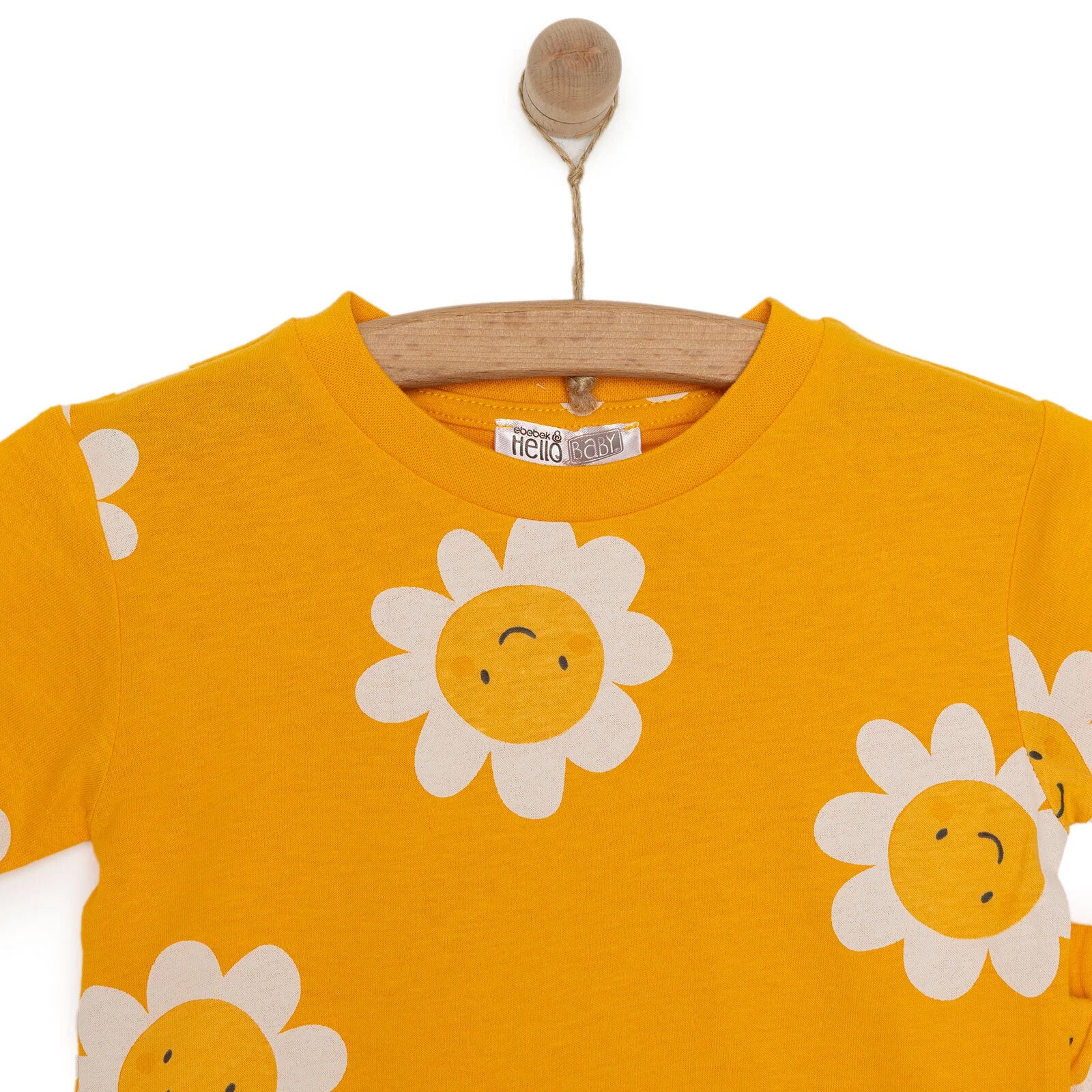 HelloBaby Flowers Girl Tshirt - Short - Dark Orange - ebebek - Black Friday
