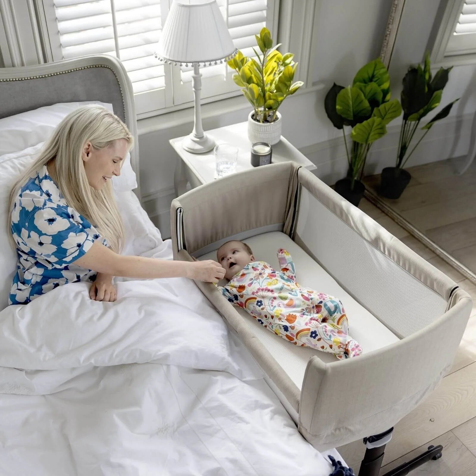 Joie Roomie Go Bedside Crib - Shale - Joie - ebebek