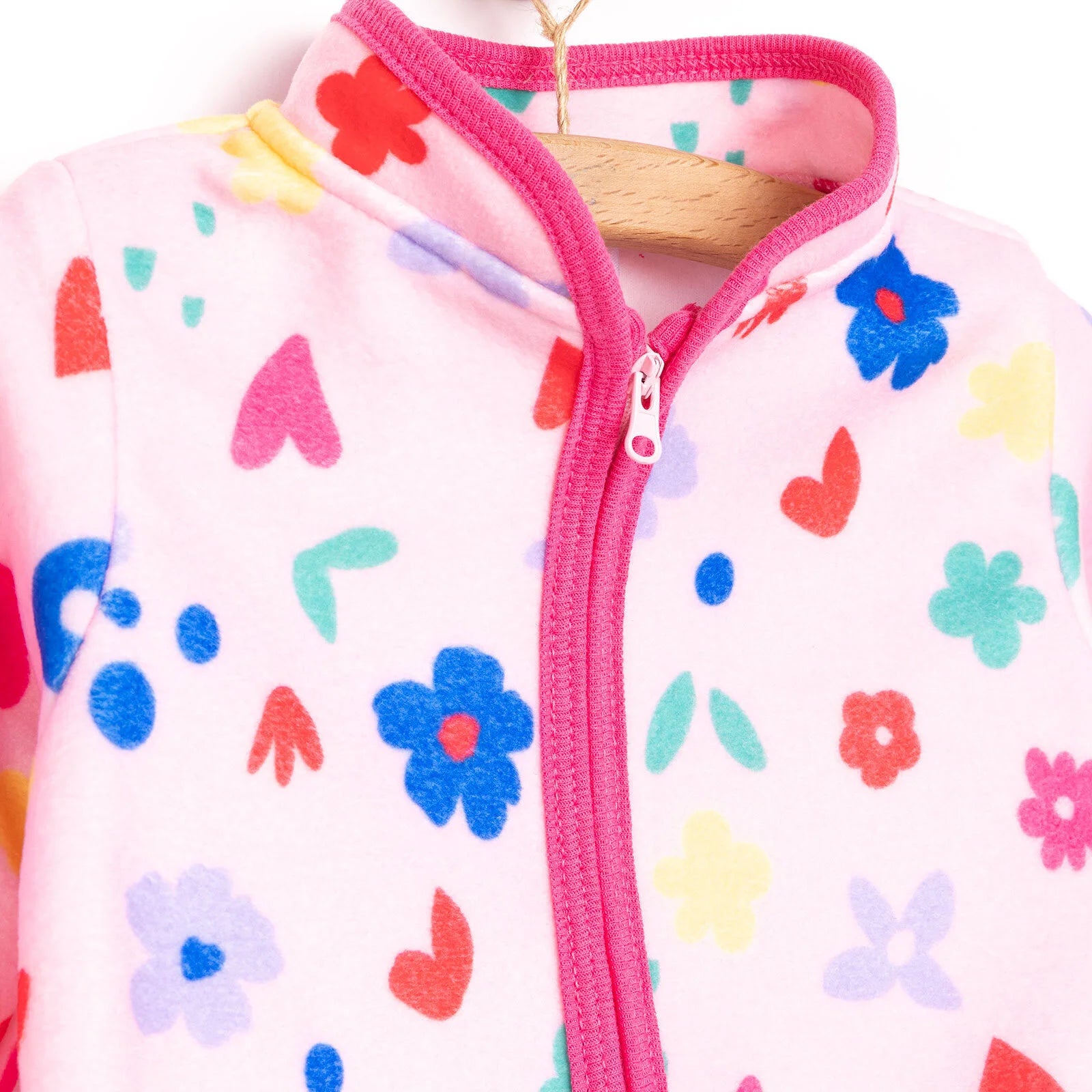 HelloBaby Basic Repeat Printed Fleece Cardigan - Printed - ebebek - Black Friday