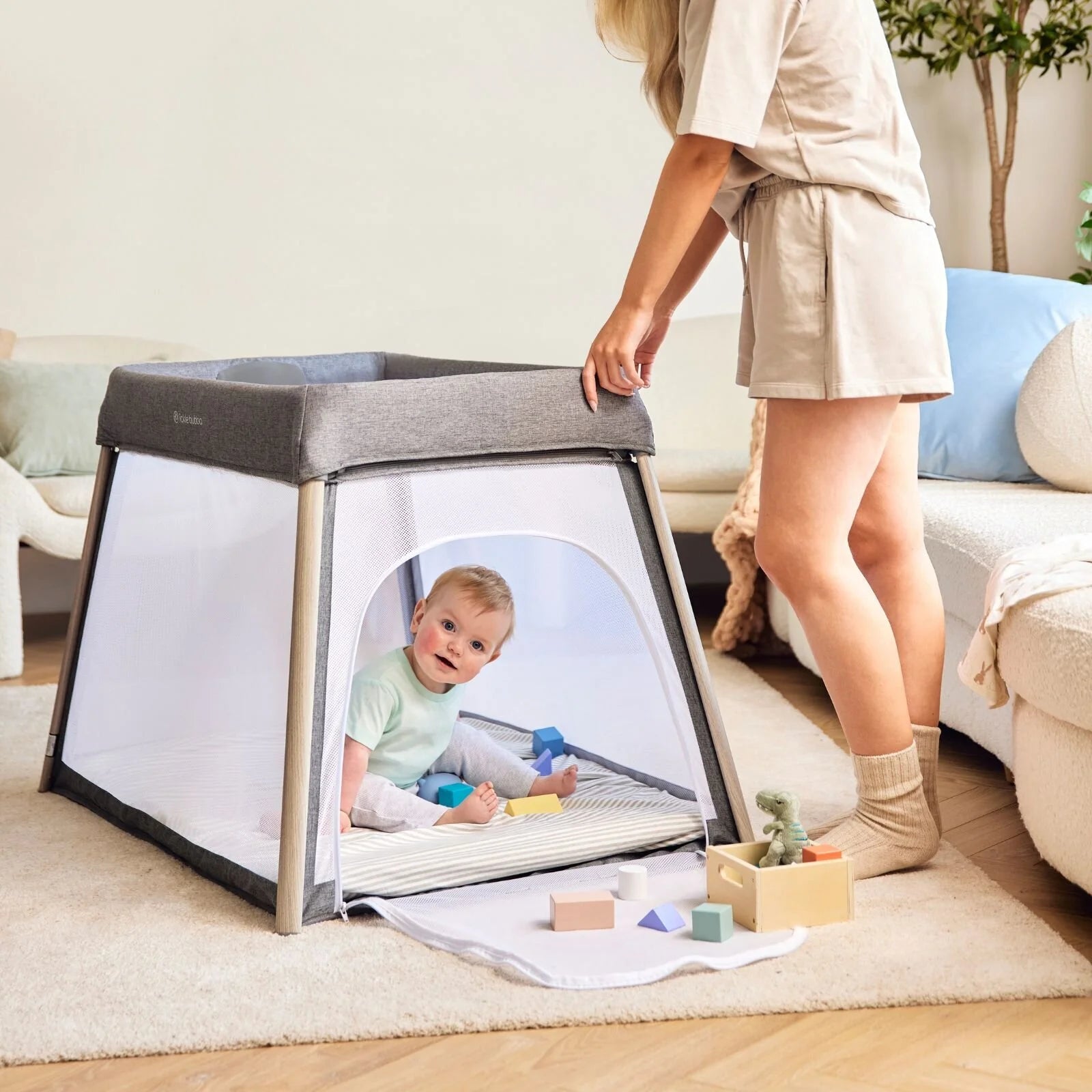 Ickle Bubba Scout 2 - in - 1 Travel Cot & Playpen - Ash Grey - ebebek - Black Friday