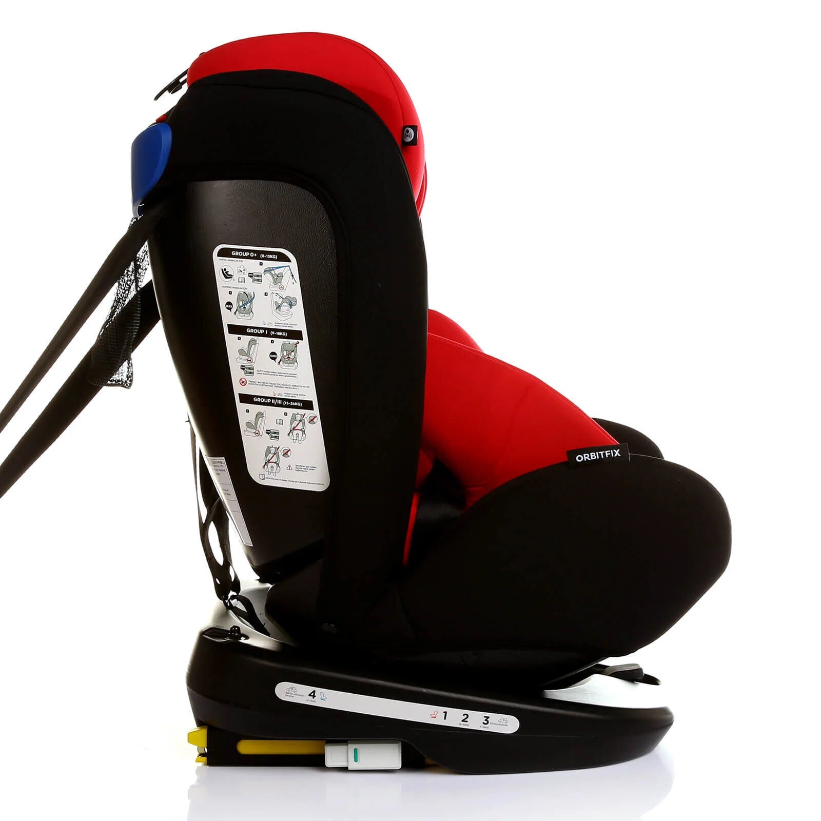 baby plus Orbitfix Group 0+/1/2/3 (Birt to 12 Years) Car Seat - Black Red - ebebek - Black Friday