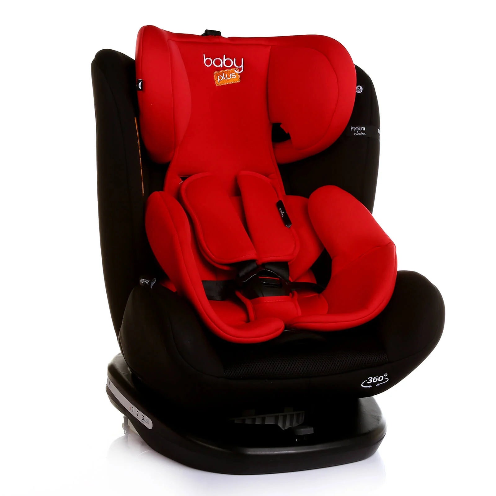 baby plus Orbitfix Group 0+/1/2/3 (Birt to 12 Years) Car Seat - Black Red - ebebek - Black Friday