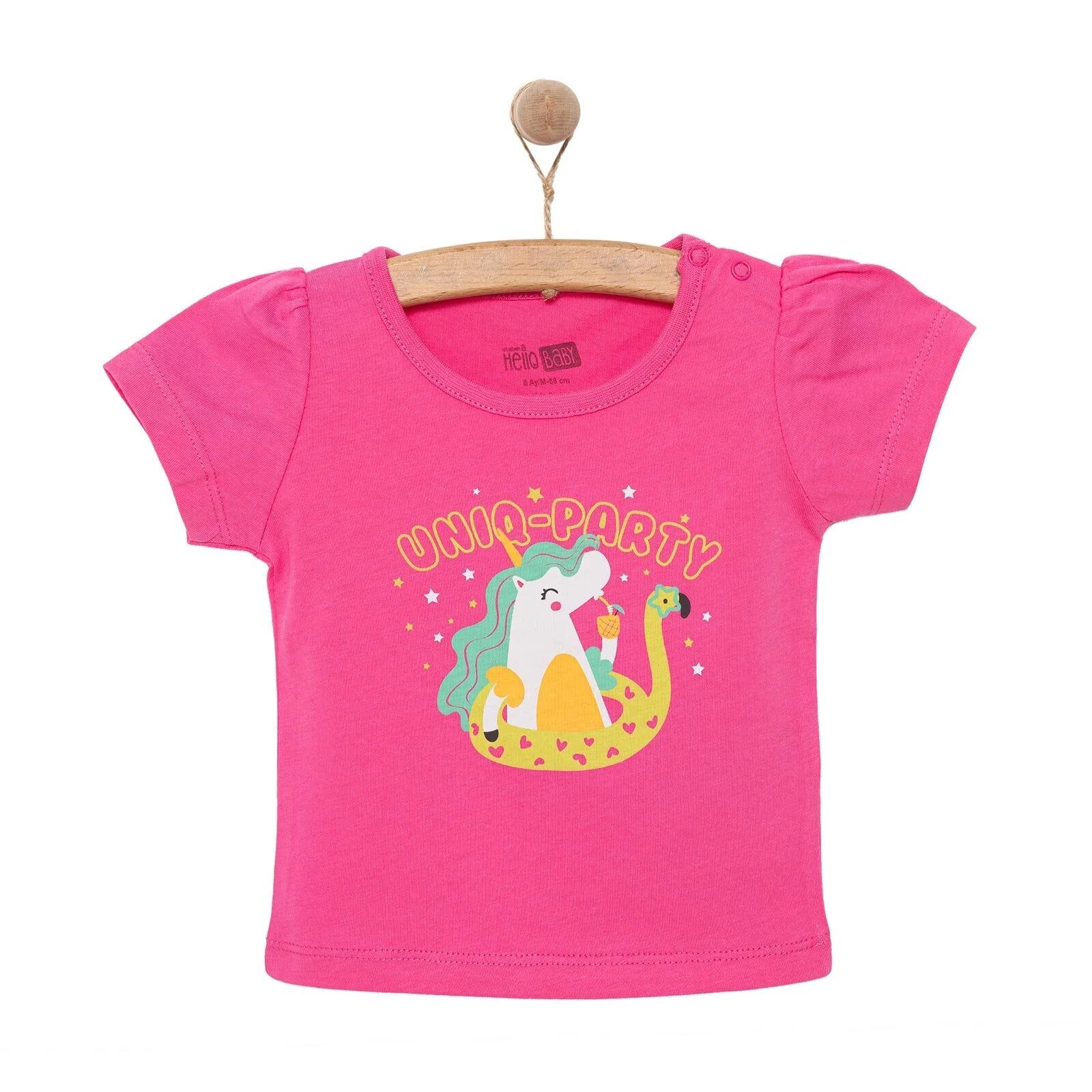 HelloBaby Basic Girl Unicorn Party Printed Tshirt - Pink - ebebek - Black Friday