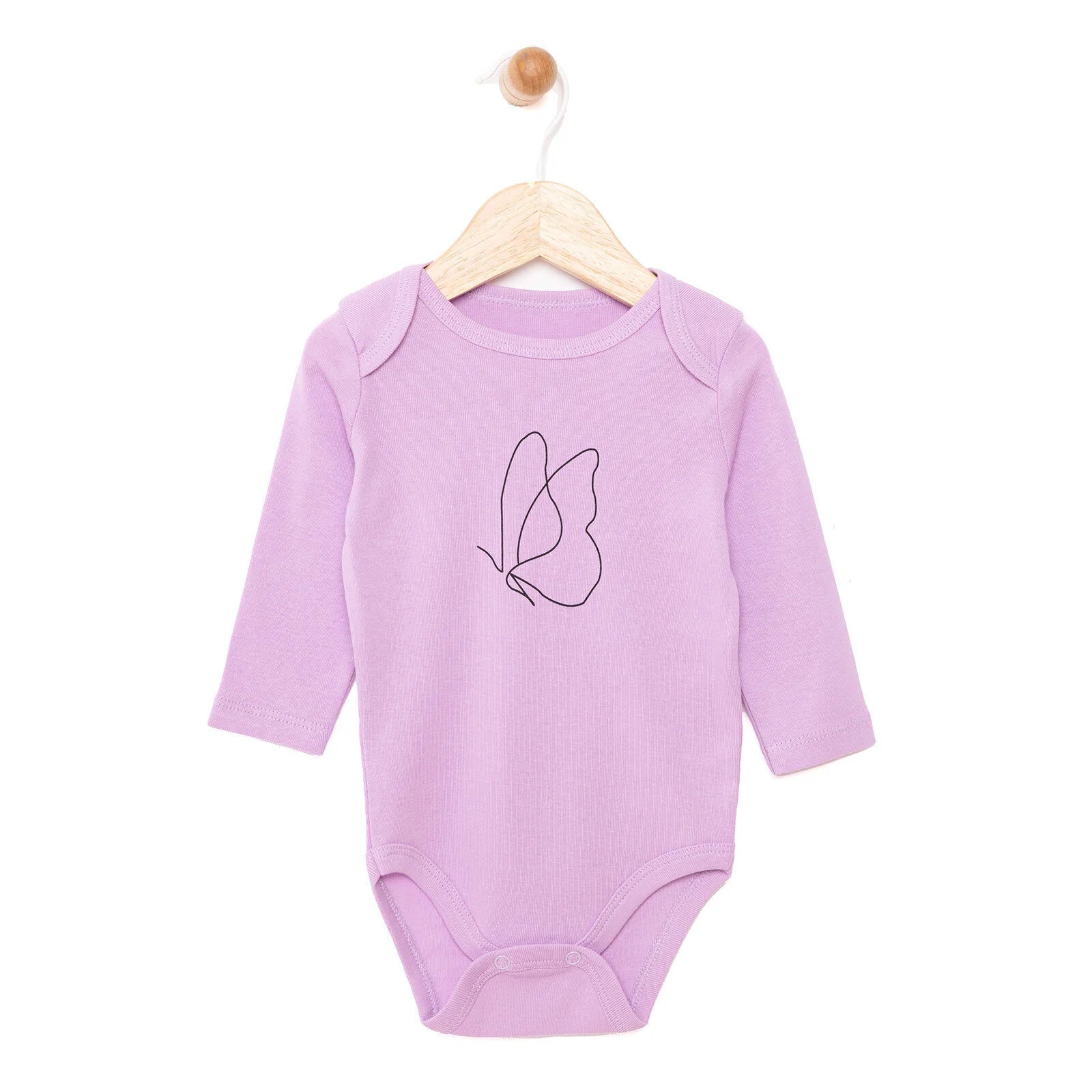 HelloBaby Baby Girl Long Sleeve Bodysuit - Purple - ebebek - Black Friday