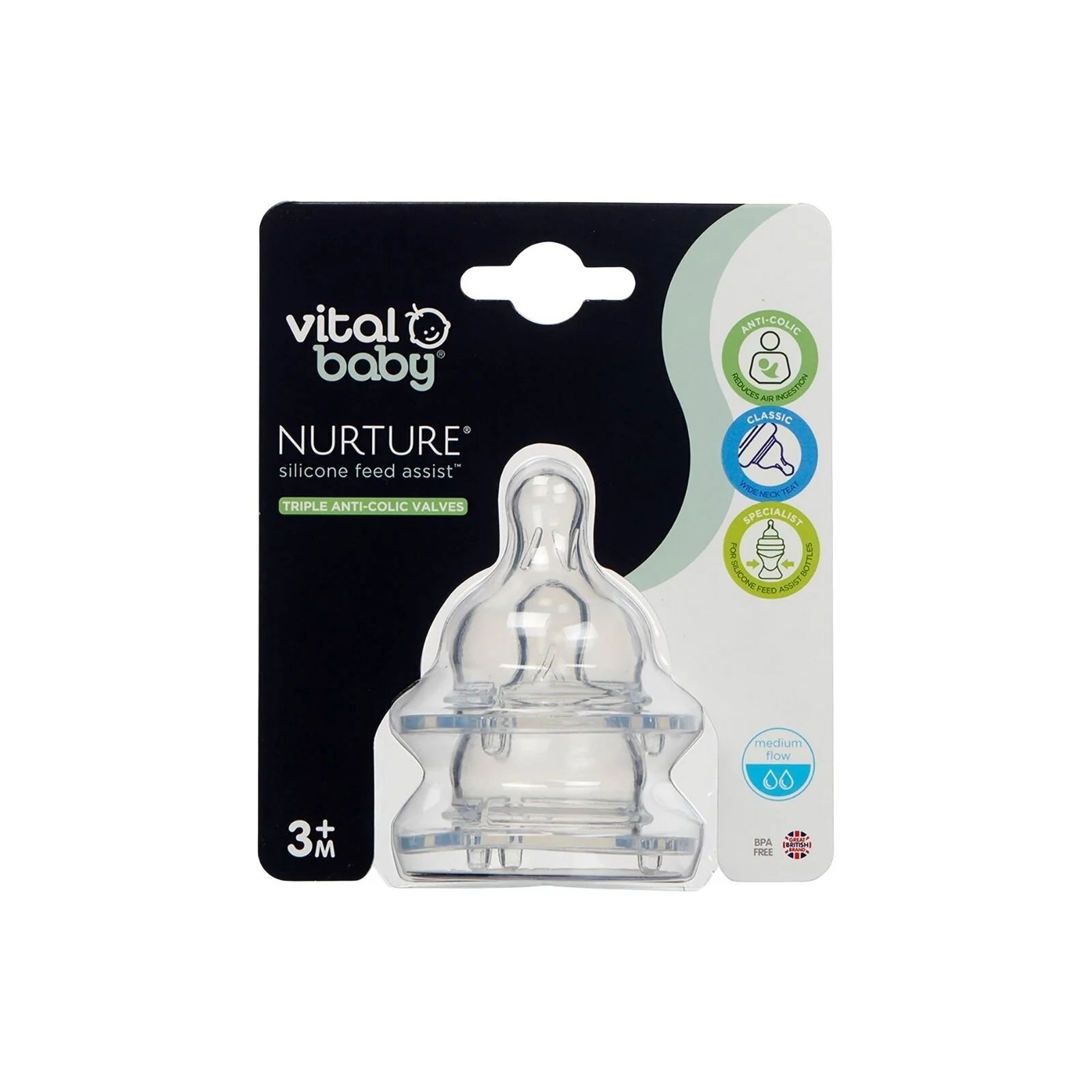 Vital Baby Nurture Silicone Teats Medium Flow - ebebek - Black Friday