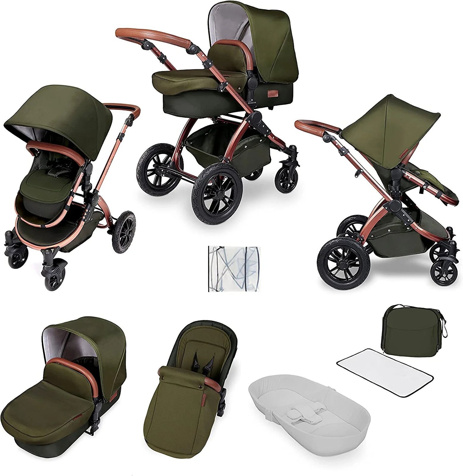 Ickle Bubba Stomp V4 2 In 1 Carrycot & Pushchair - Bronze - ebebek - Black Friday