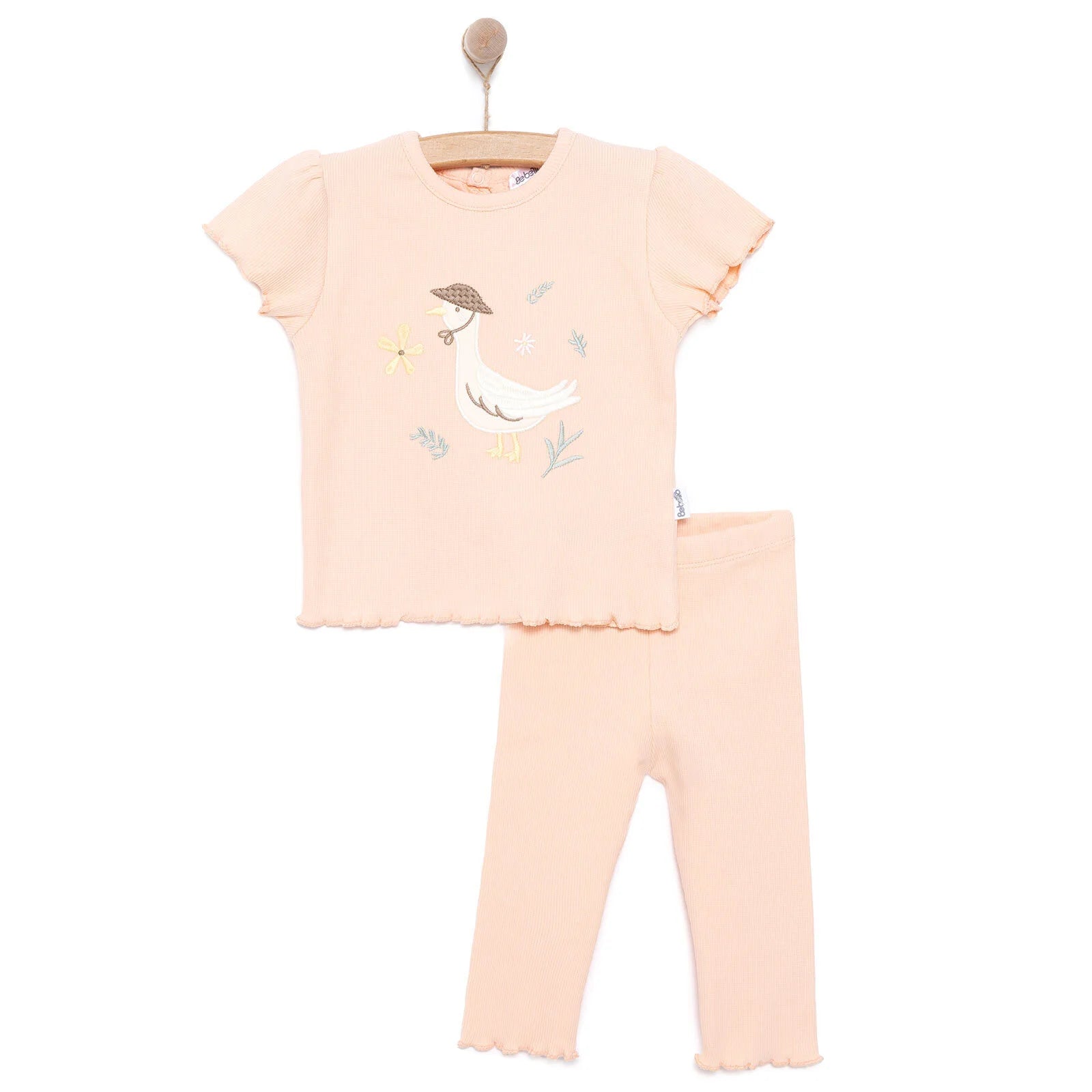 Bebetto Cute Duck Girl Tshirt - Bottom - Salmon - ebebek - Black Friday