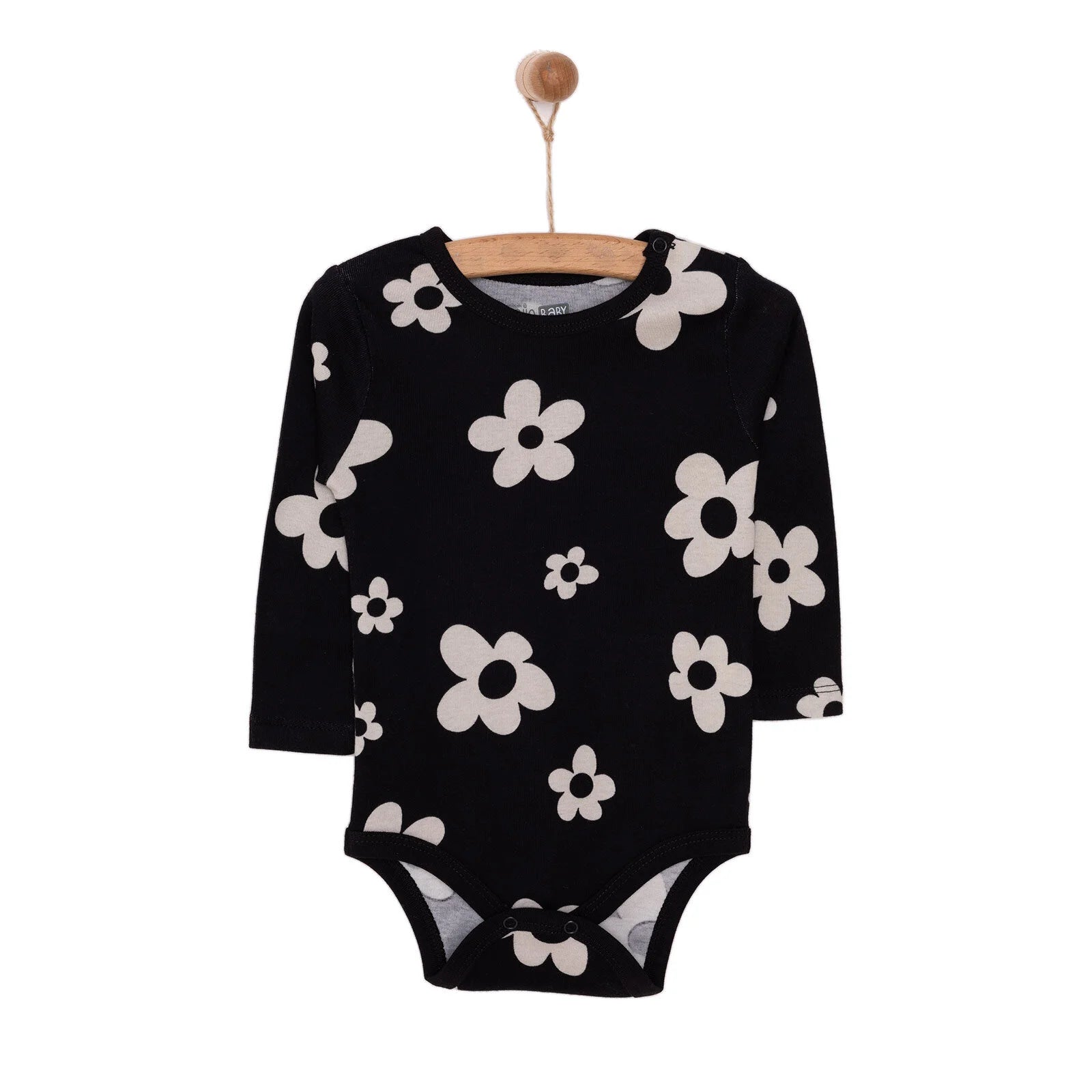 HelloBaby Girl Long Sleeve Bodysuit - Black - ebebek - Black Friday