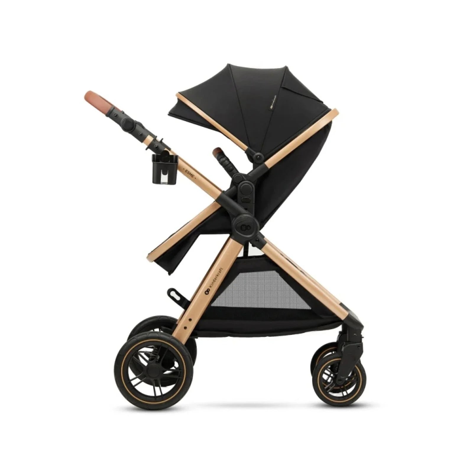 Kinderkraft Esme 3 - in - 1 Travel System with Mink Pro Car Seat - Pure Black Pure Black - ebebek - Christmas