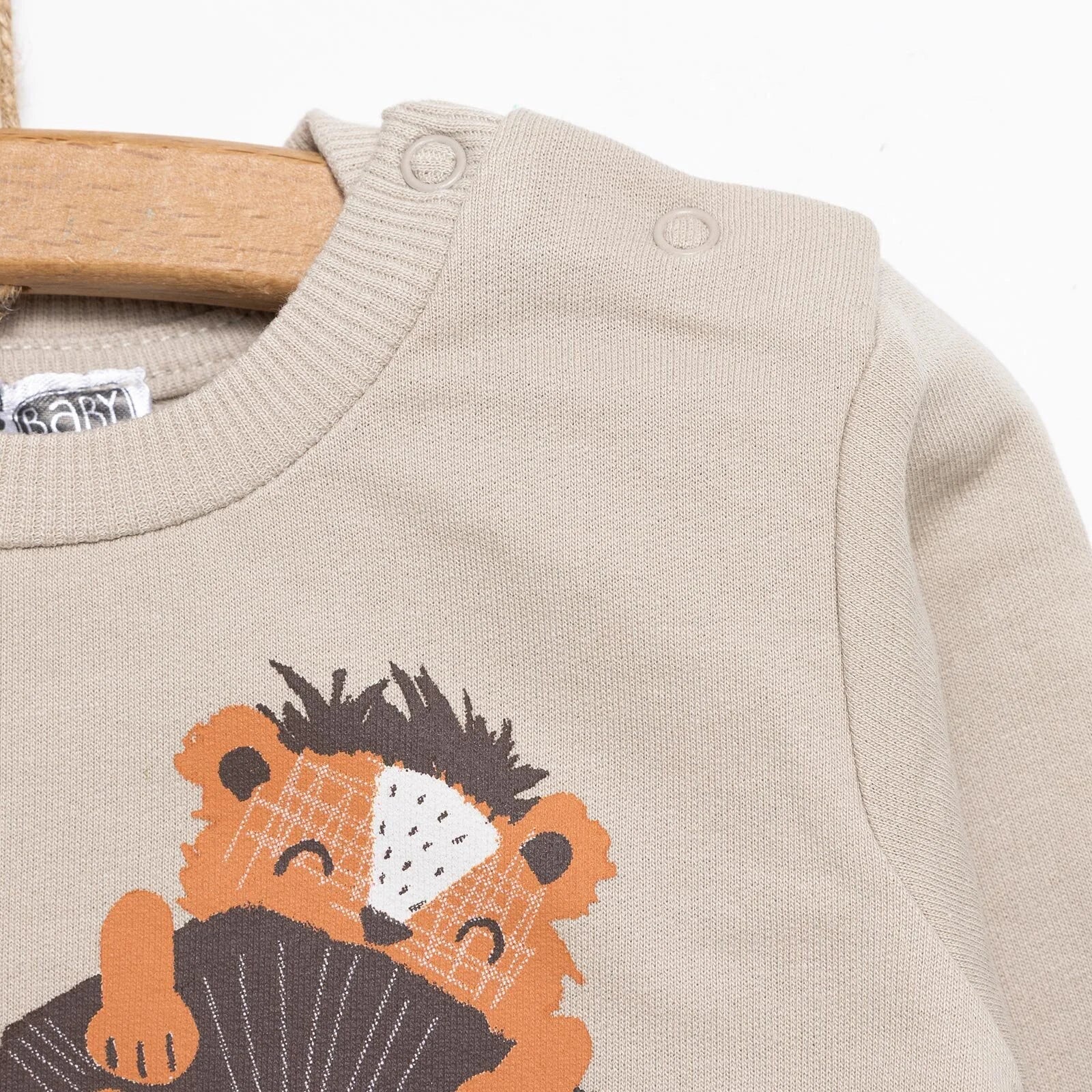 HelloBaby Basic Lion Sweatshirt - Mink - ebebek - Black Friday