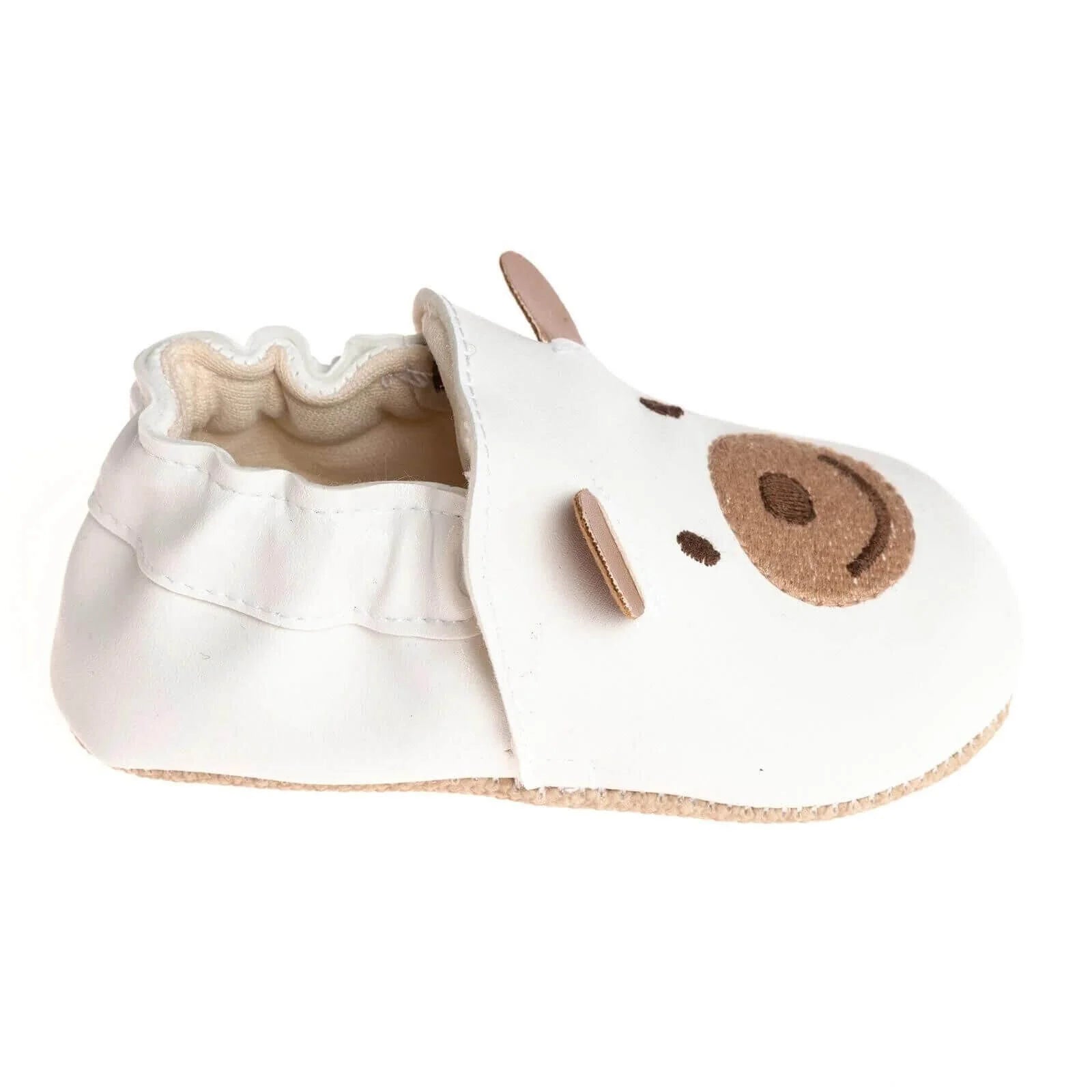 Papulin Unisex Bear Patterned Booties - White - ebebek - Black Friday