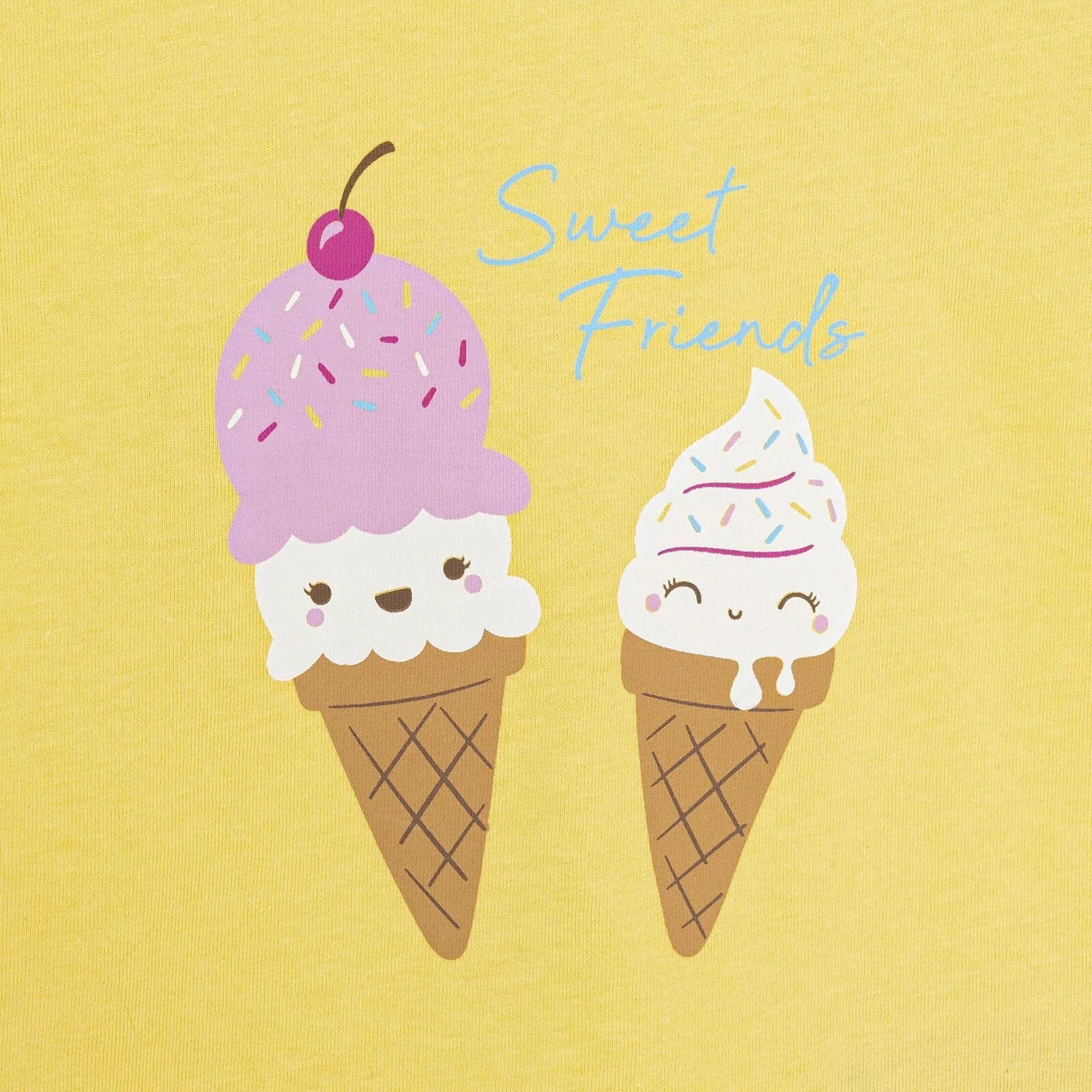 HelloBaby Basic Ice Cream Printed Tshirt - Yellow - ebebek - Black Friday