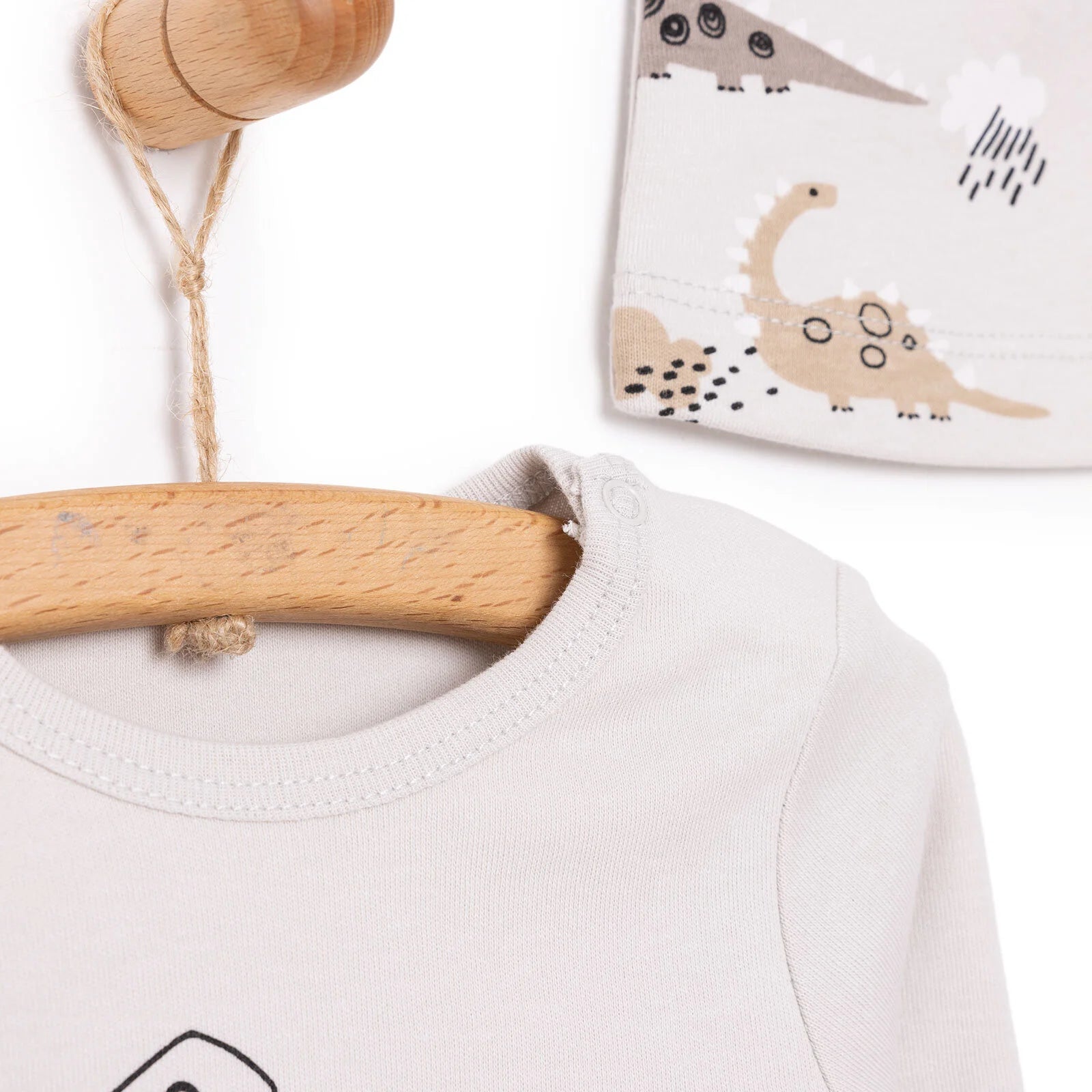 HelloBaby Boy Body - Footed Bottom - Hat - Grey - ebebek - Black Friday