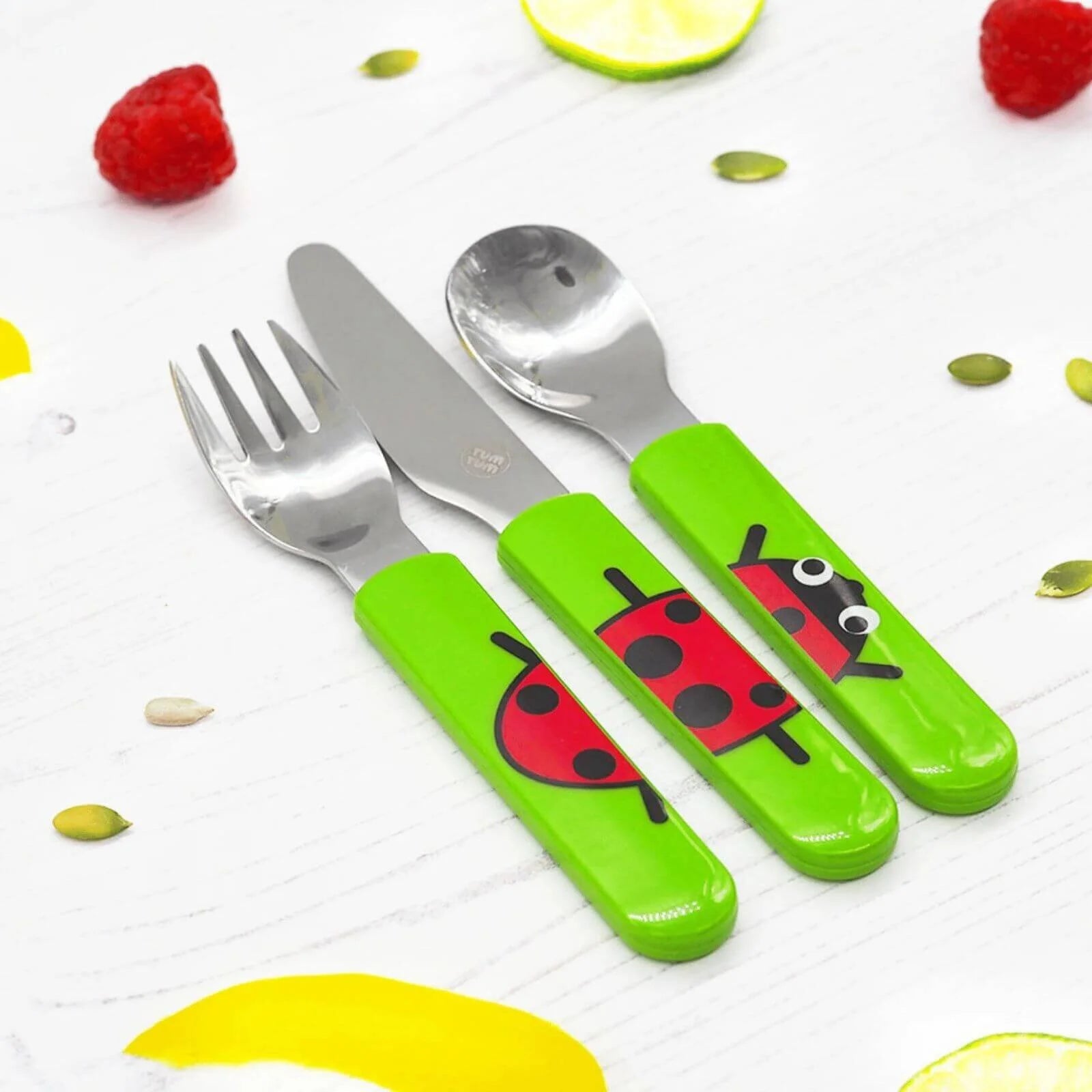 TUM TUM Travel Cutlery Set with Case - Ladybird - ebebek - Black Friday