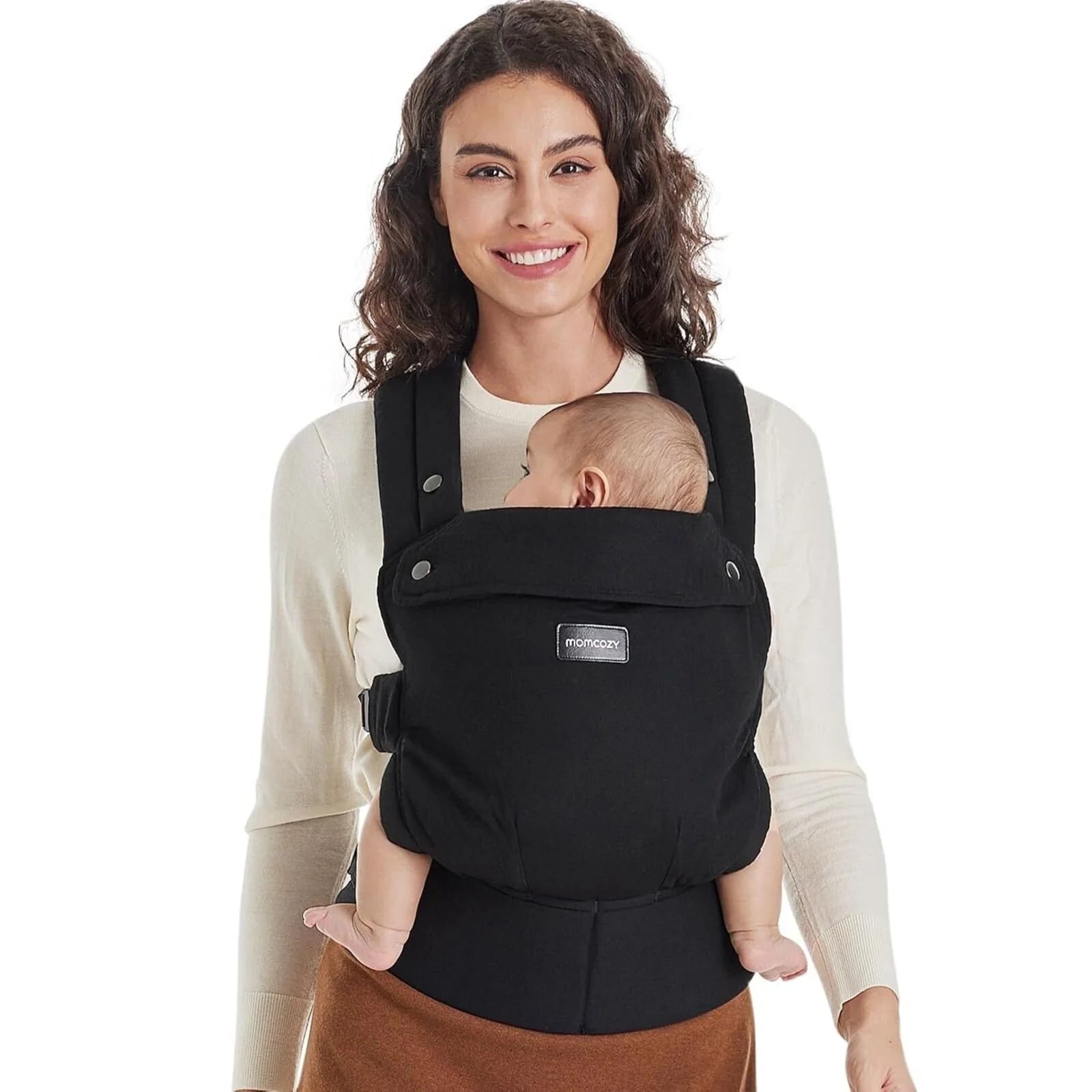 Momcozy Baby Carrier Newborn to Toddler Cotton - Black - Momcozy - ebebek