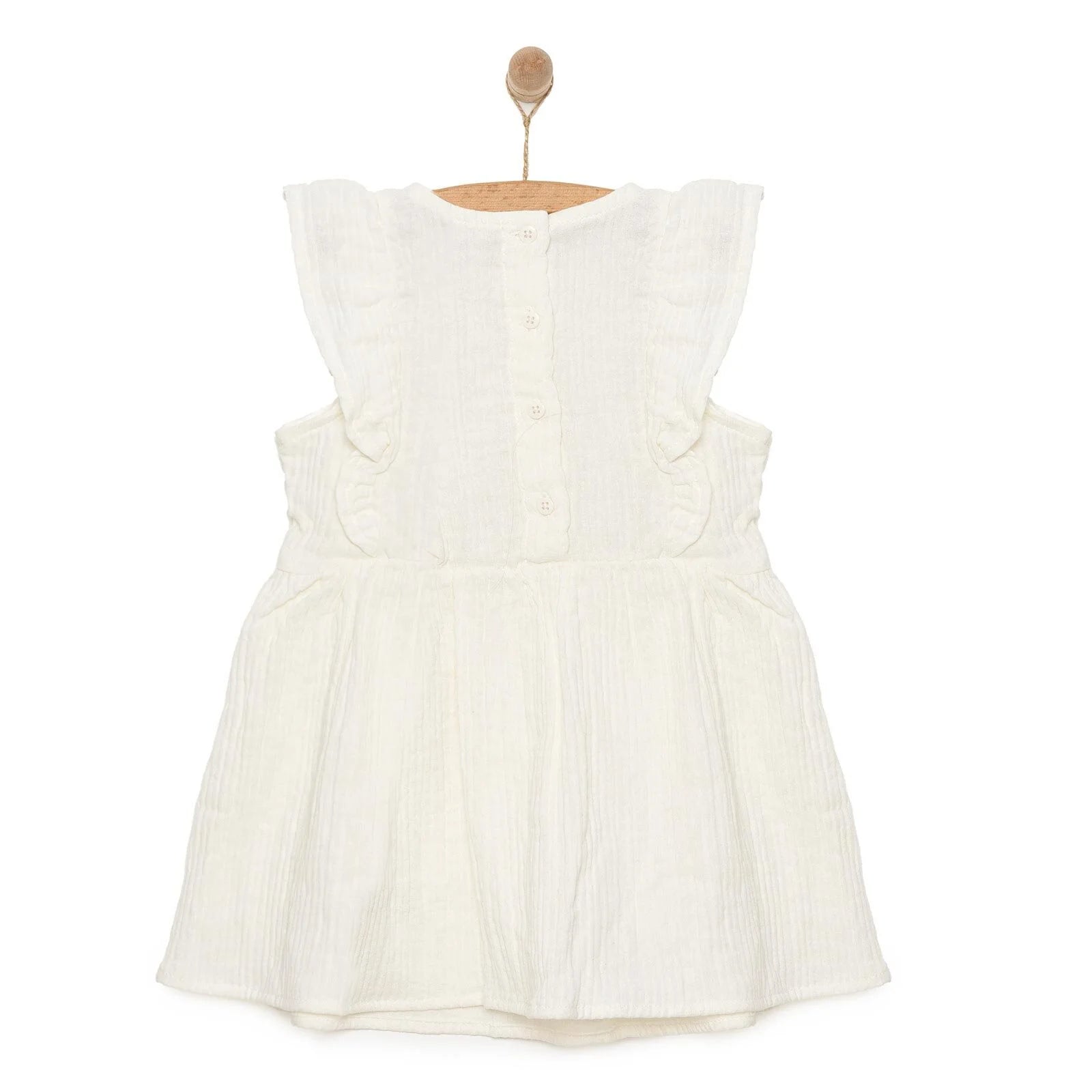 HelloBaby Rustik Girl Dress - Ecru - ebebek - Black Friday