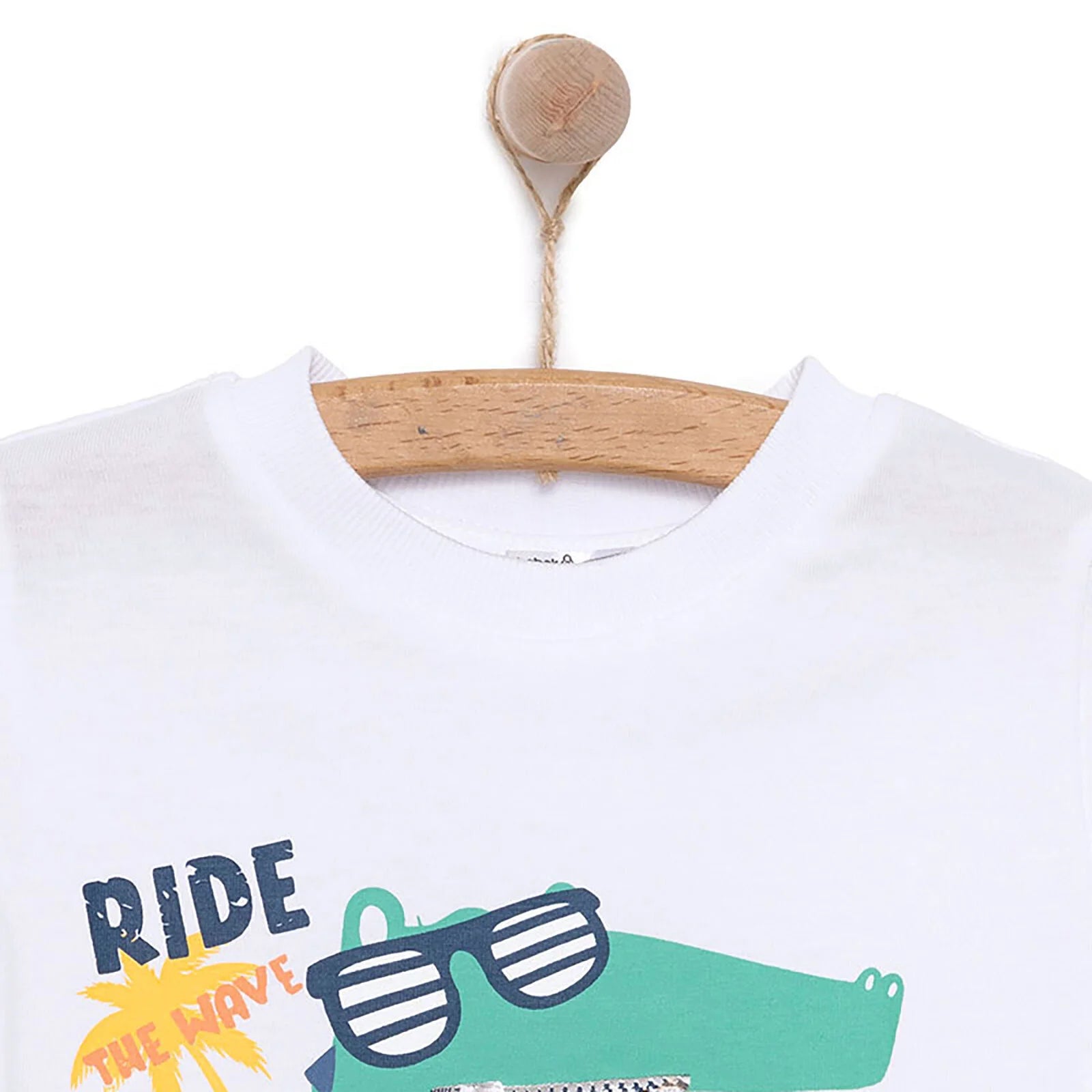 HelloBaby Crocodile Boy T-shirt - White - ebebek - Black Friday