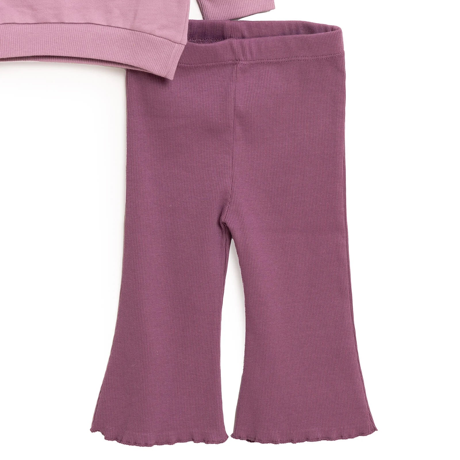 HelloBaby Baby Girl Sweatshirt Footless Bottom - Purple - ebebek - Black Friday