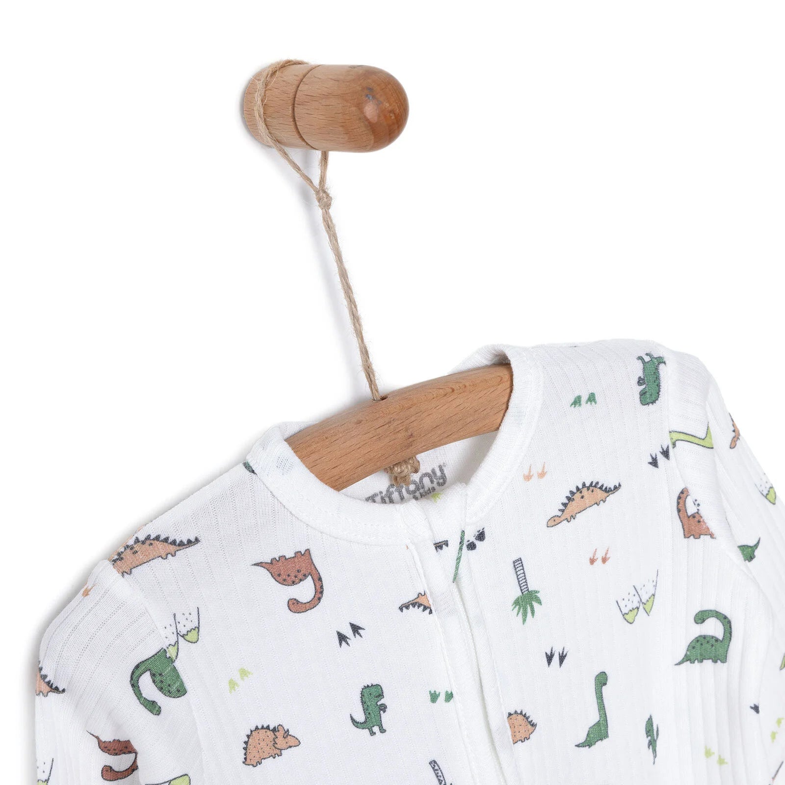 Tiffany Newborn Boy Footed Jumpsuit - Ecru - ebebek - Black Friday