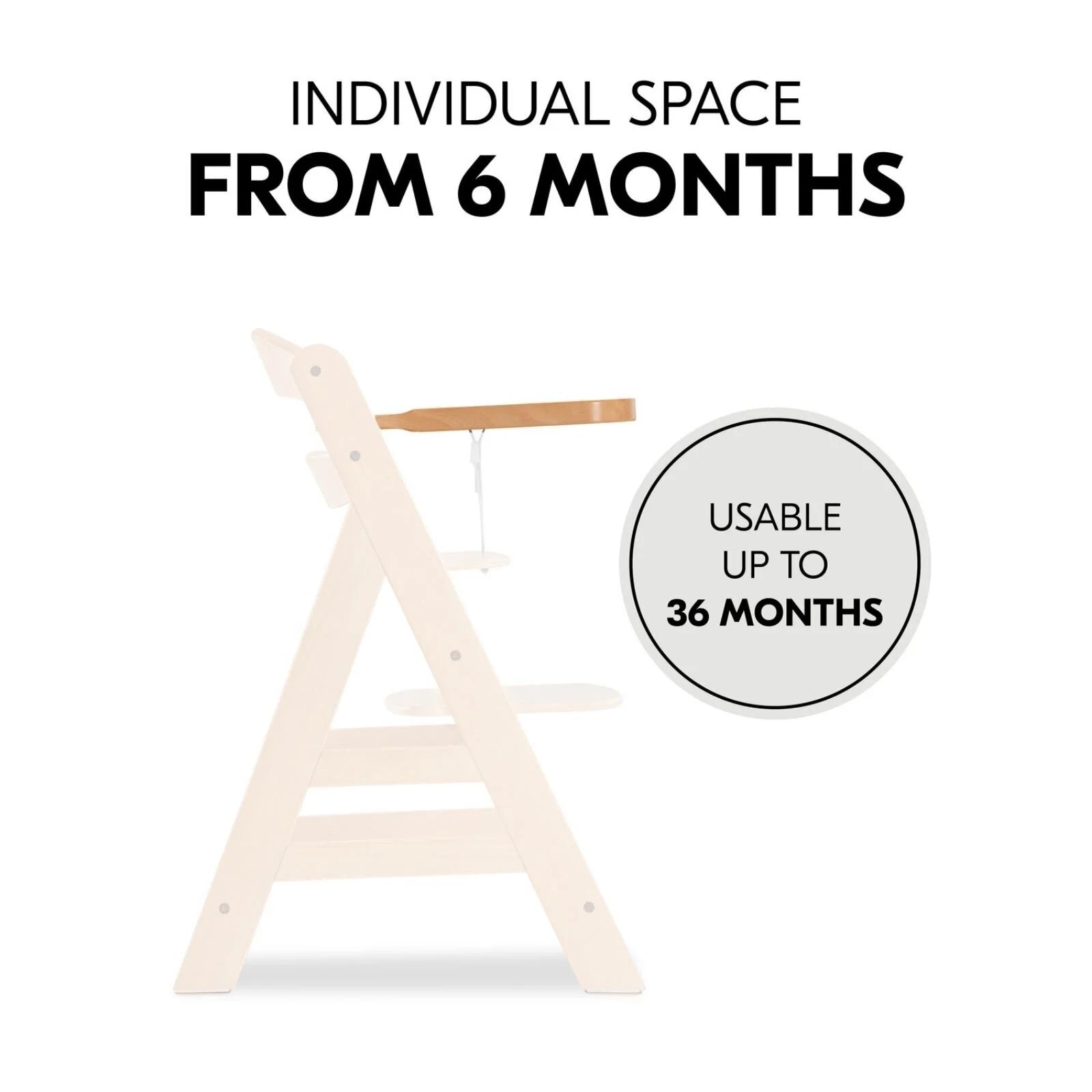 Hauck Alpha Wooden Tray - Natural - ebebek - Black Friday