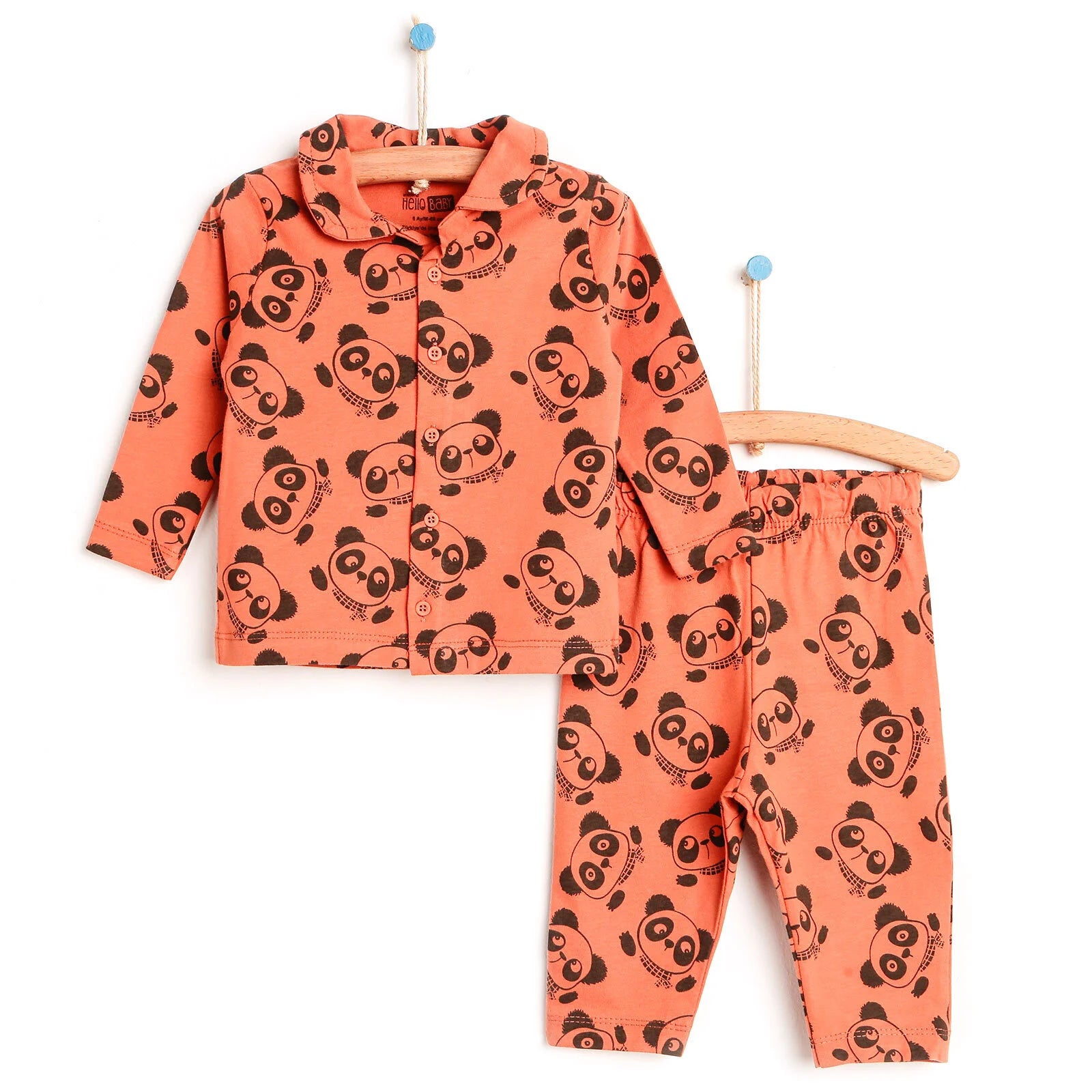 HelloBaby Basic Baby Boy Pyjamas Set - Orange - ebebek - Black Friday