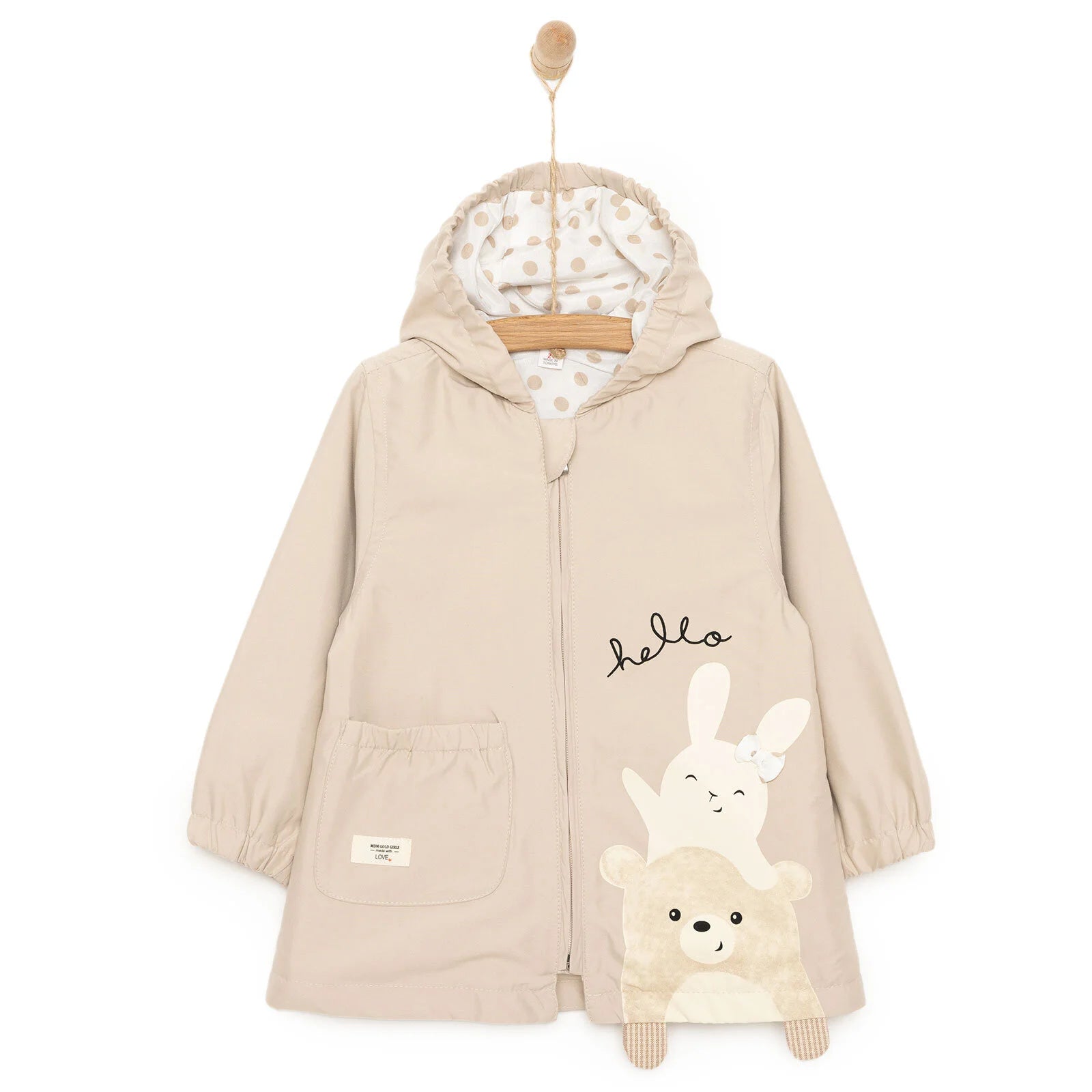 Midimod Girl Raincoat - Beige - ebebek - Black Friday