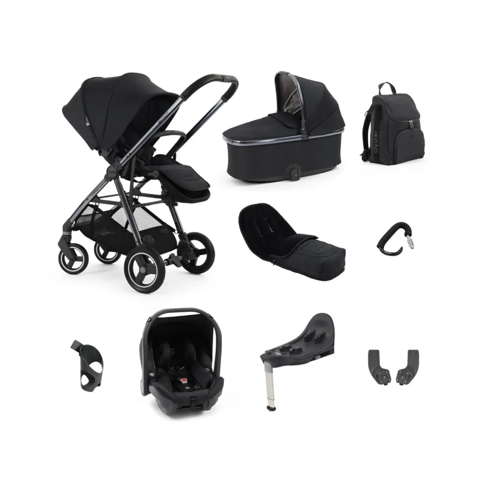 Oyster Gravity+ Stroller 9 pcs Bundle - Carbonite Carbonite - ebebek - Christmas