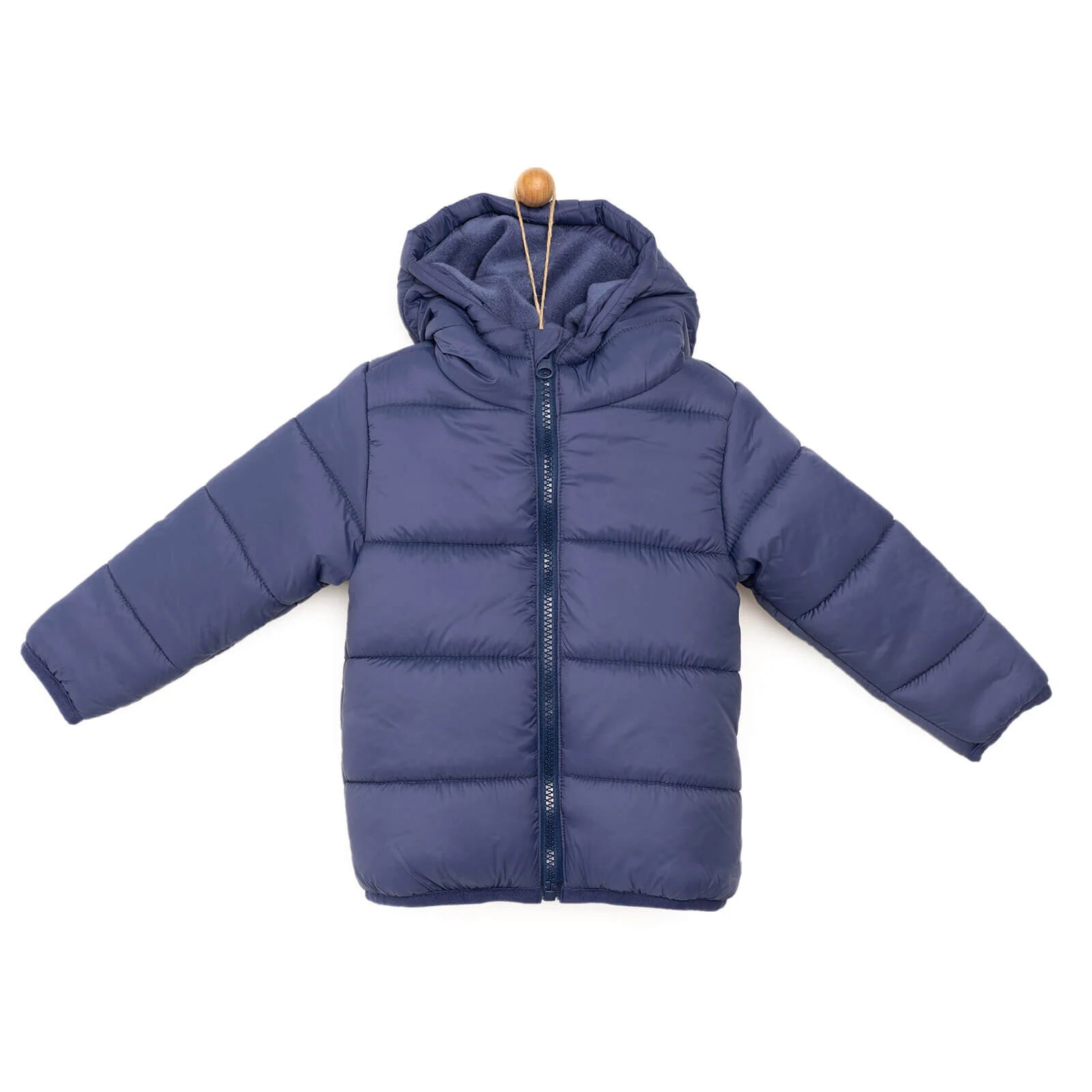 HelloBaby Basic Eared Hoodie Coat - Navy Blue - ebebek - Black Friday