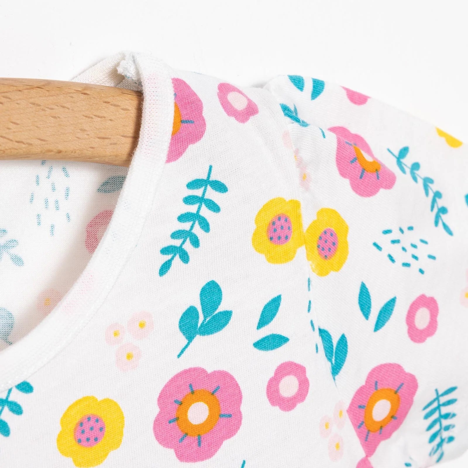 HelloBaby Basic Girl Flowers Patterned Tshirt - Ecru - ebebek - Black Friday