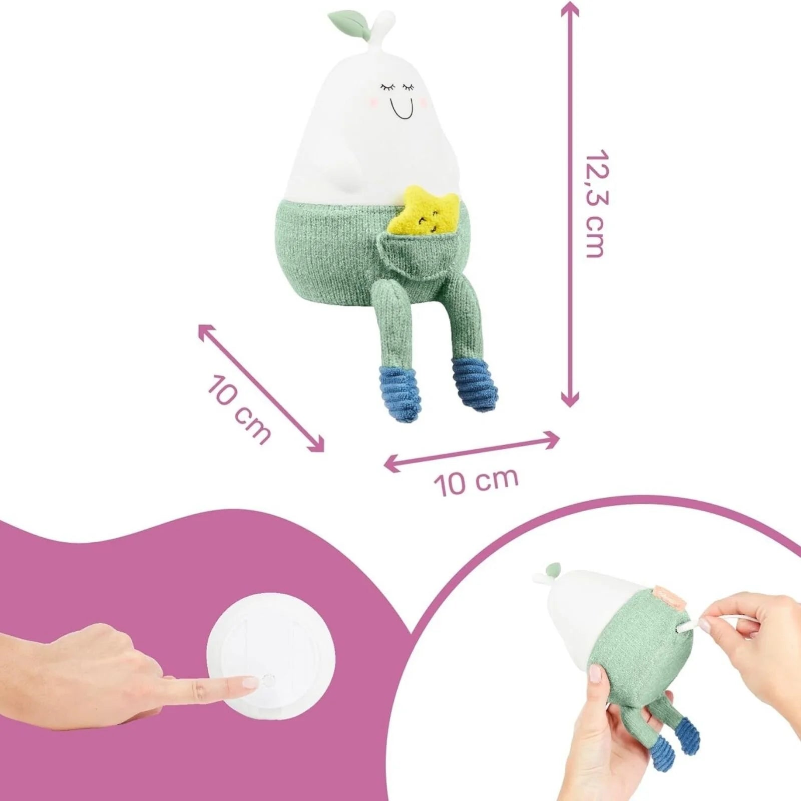 Badabulle Bertille Silicon Glow Rechargable Night Light - ebebek - Black Friday