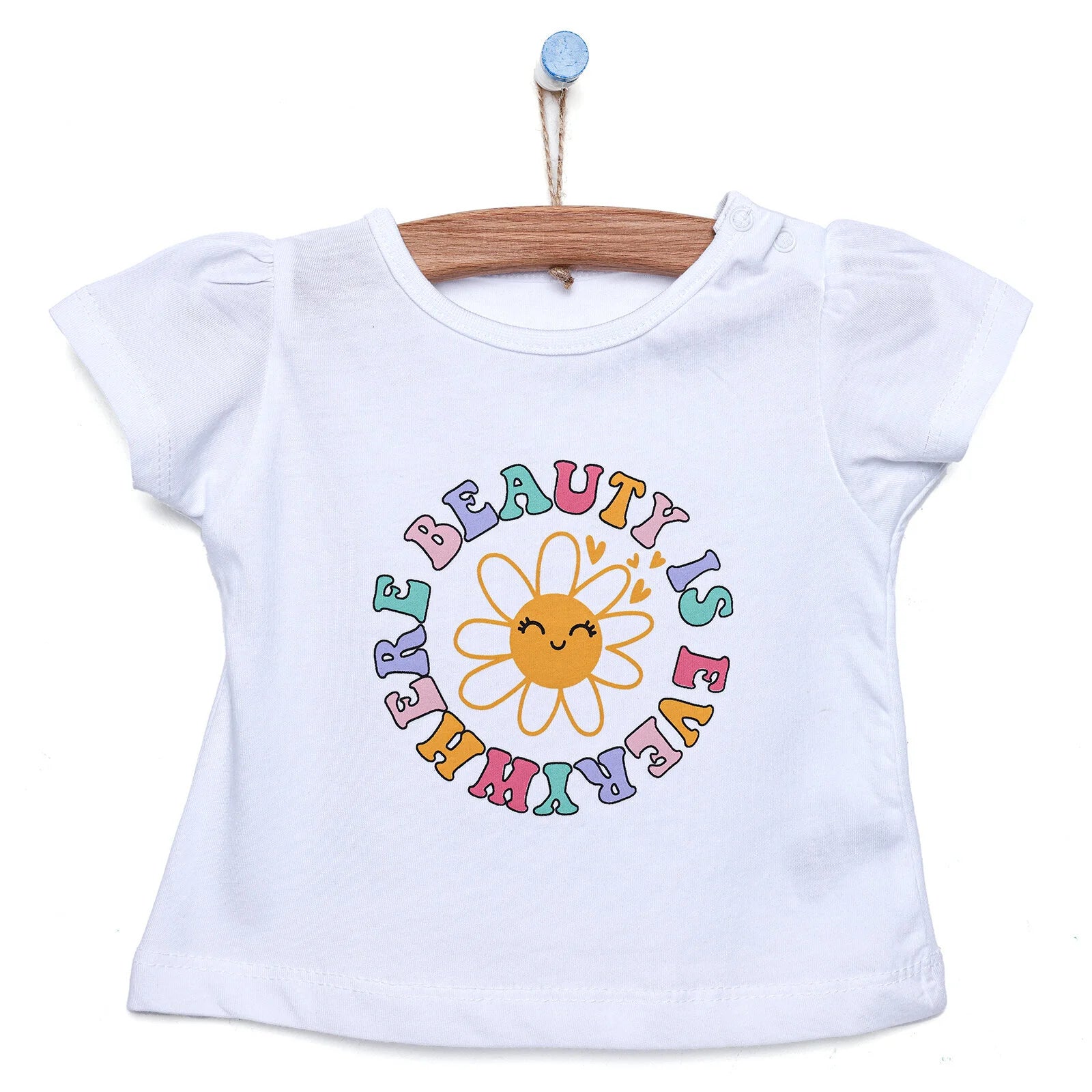 HelloBaby Basic Baby Girl Tshirt - White - ebebek - Black Friday
