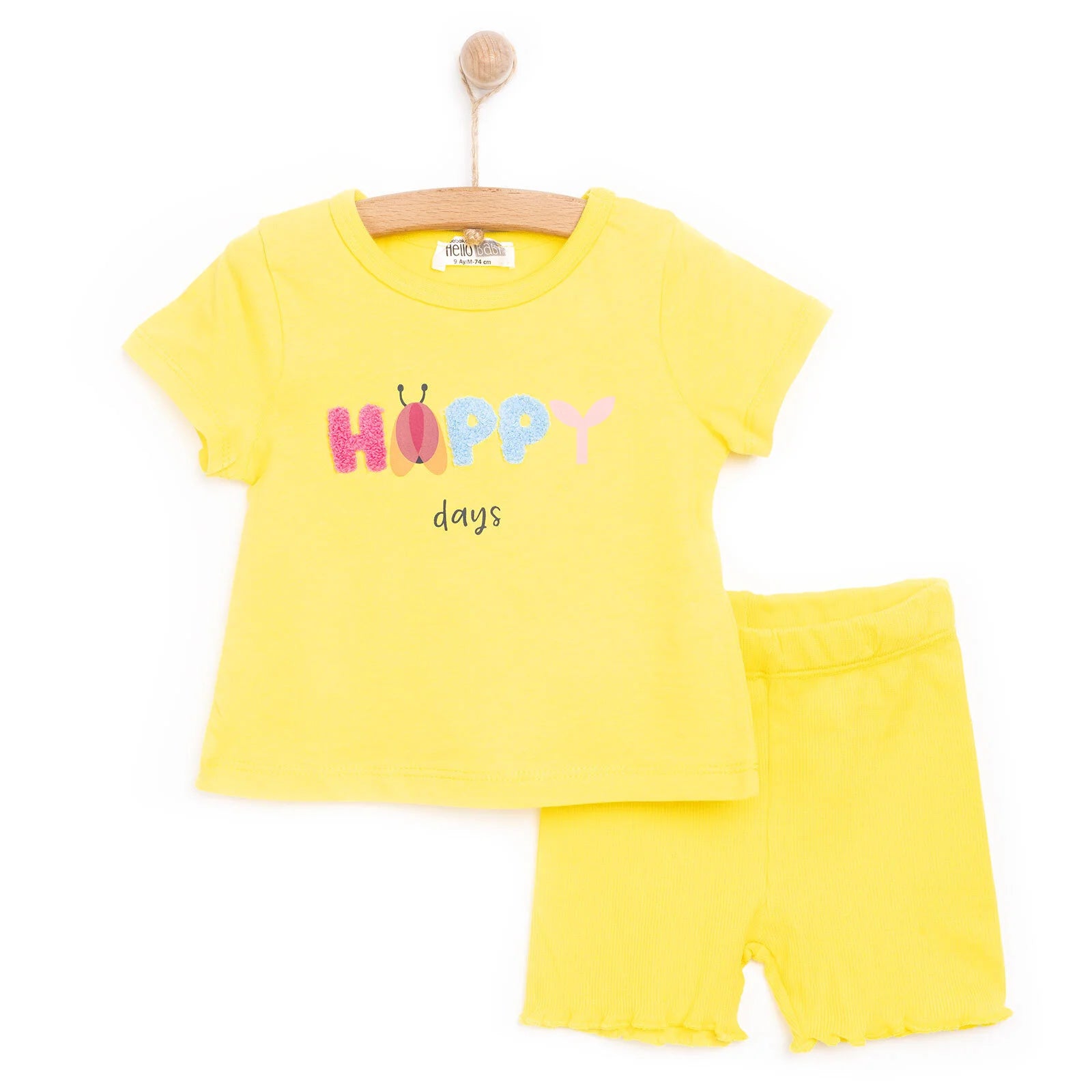 HelloBaby Motto Girl Girl Tshirt - Legging - Yellow - ebebek - Black Friday