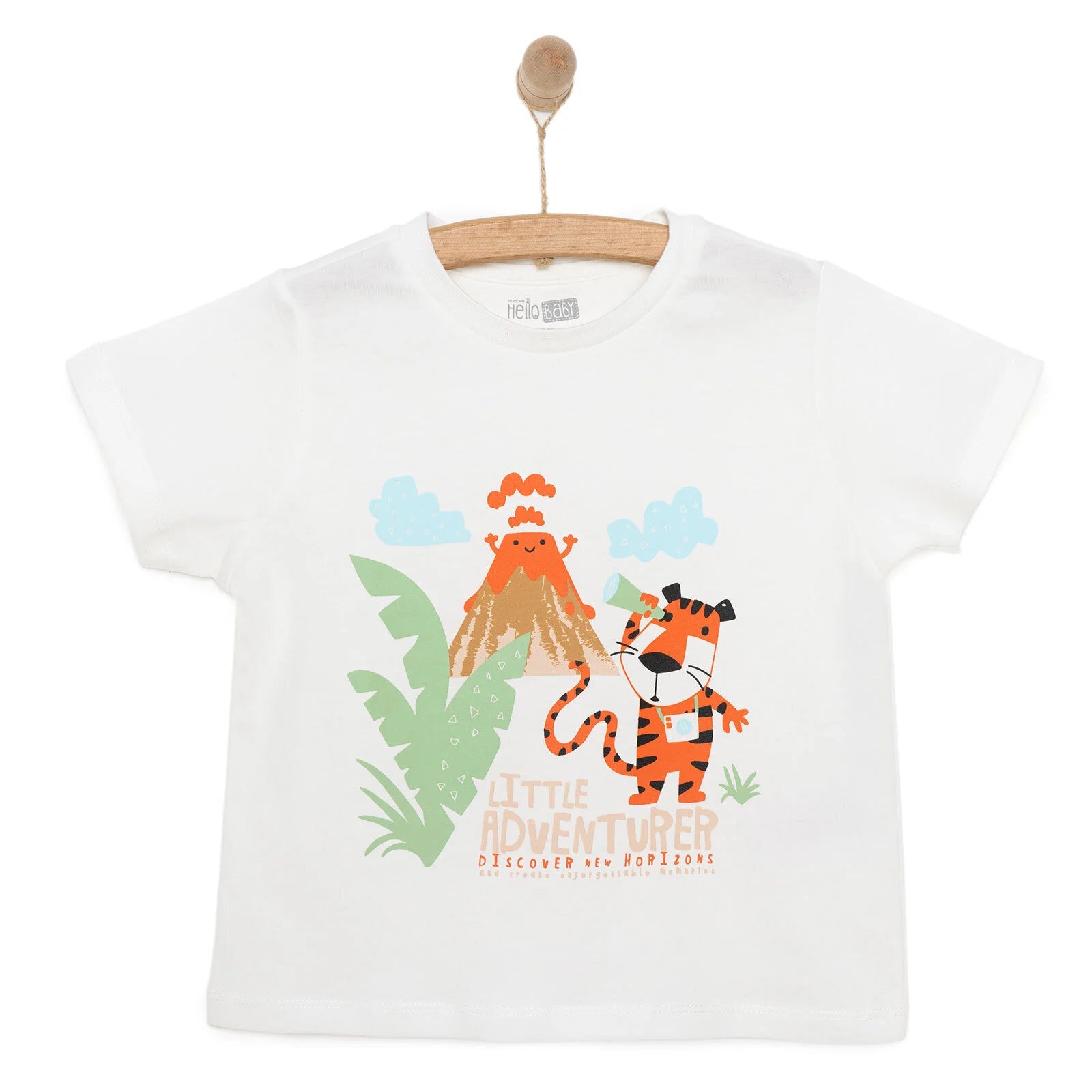 HelloBaby Baby Boy Basic Tshirt - Ecru - ebebek - Black Friday